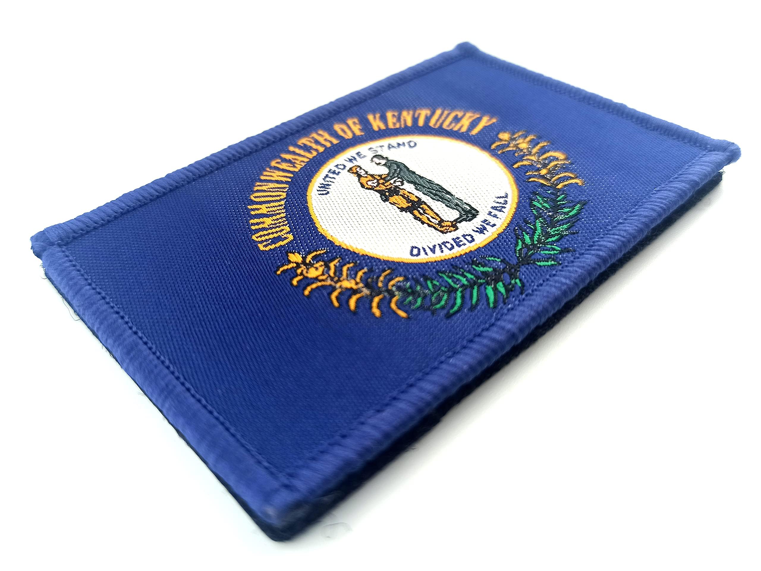 Kentucky State Flag Patch - 2 Pack Tactical Military Hook and Loop Fastener Patches for Uniforms, Jackets & Backpacks | Durable Embroidered Morale Badge for Army, Police & Outdoor Enthusiasts