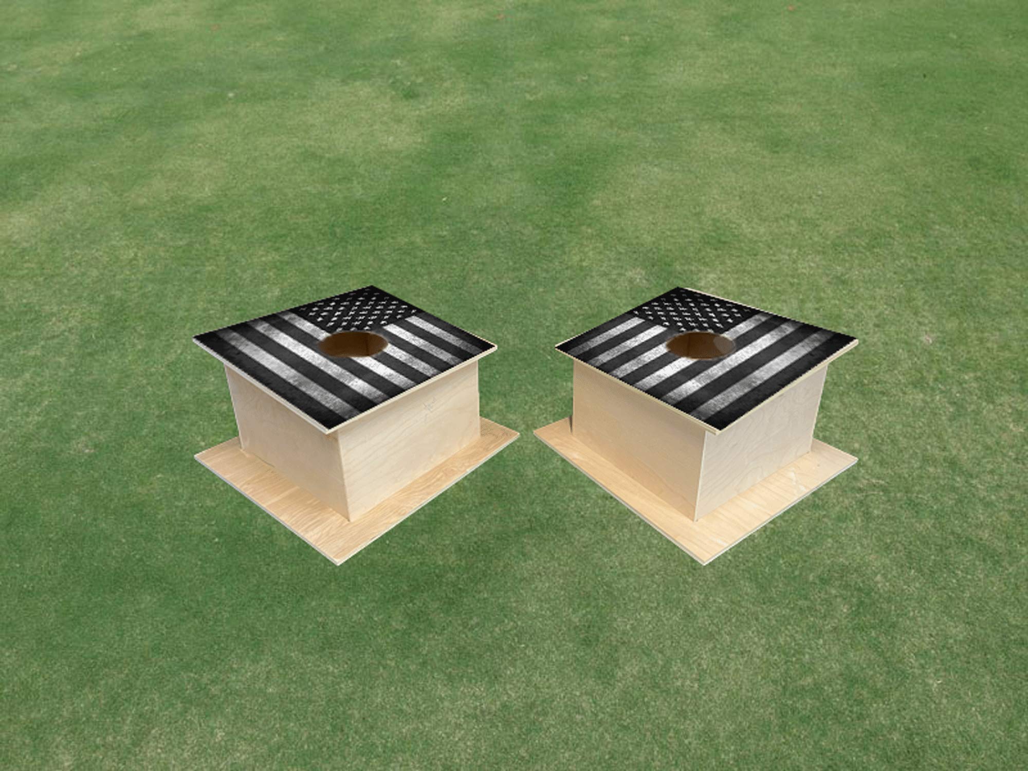 Cornhole Pro Series Air Mail Box with American Flag Design - Premium Outdoor Bean Bag Toss Game for Backyard, Tailgating, and Parties