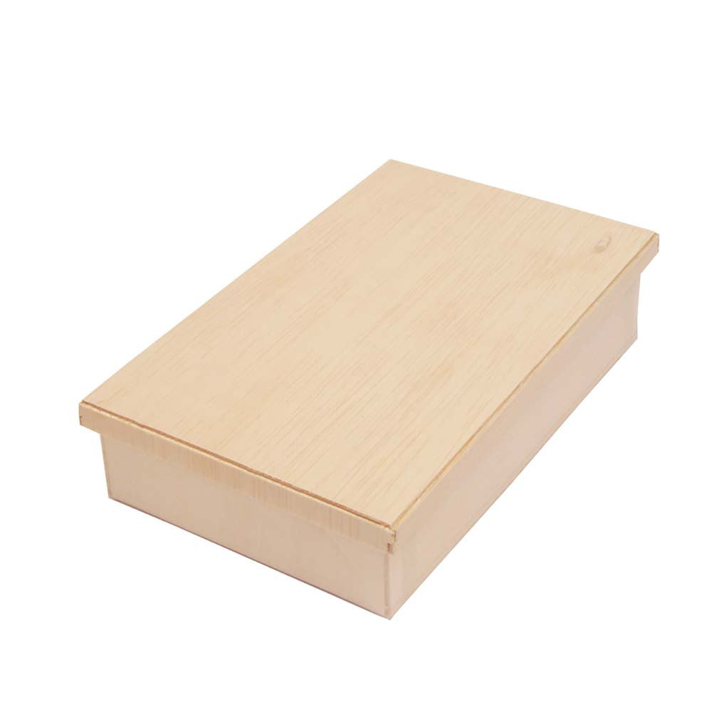 Eco-Friendly Coco Wooden Rectangular Takeout Bento Box with Lid - 6.7