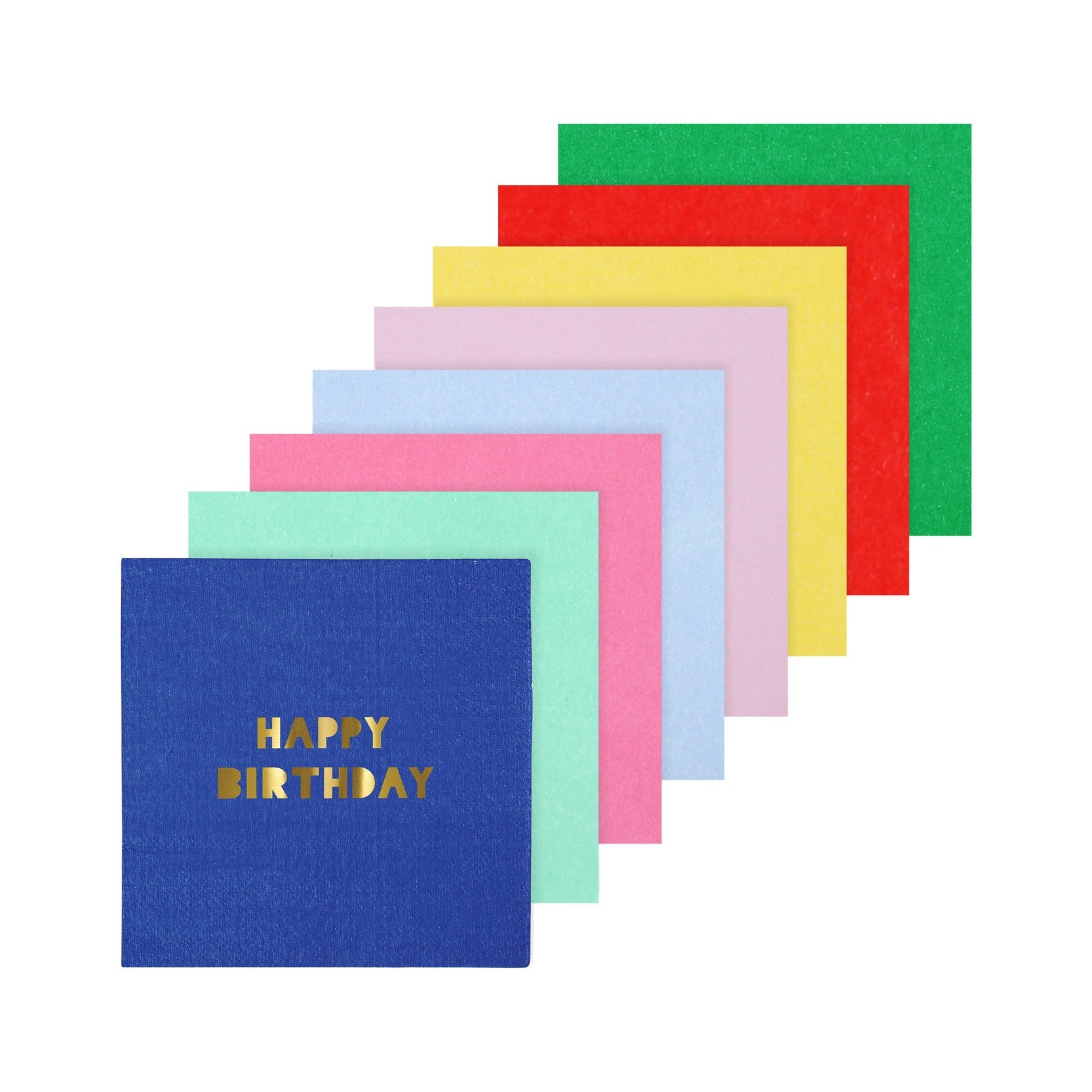 Happy Birthday Small Napkins - Colorful Party Napkins for Birthday Celebrations, Baby Showers & Special Events