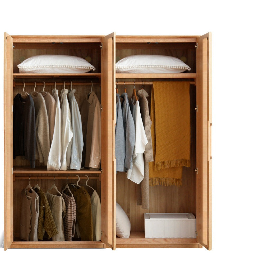 Solid Oak Wood Wardrobe - Spacious Storage for Bedroom, Closet & Home Organization | Durable & Stylish Furniture for Modern Living Spaces