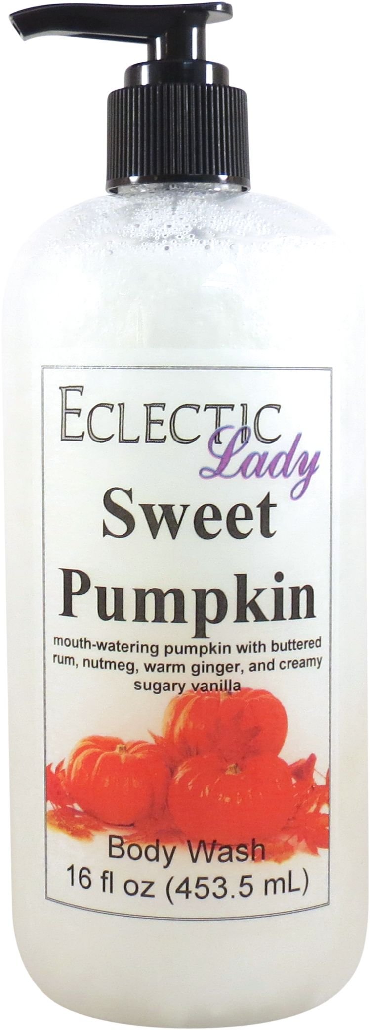 Organic Sweet Pumpkin Scented 3-in-1 Body Wash, Bubble Bath & Hand Soap - Phthalate-Free, Handcrafted in USA (16 oz) | Moisturizing Shower Gel for Fall Season, Holiday Gifts & Relaxing Bath Time
