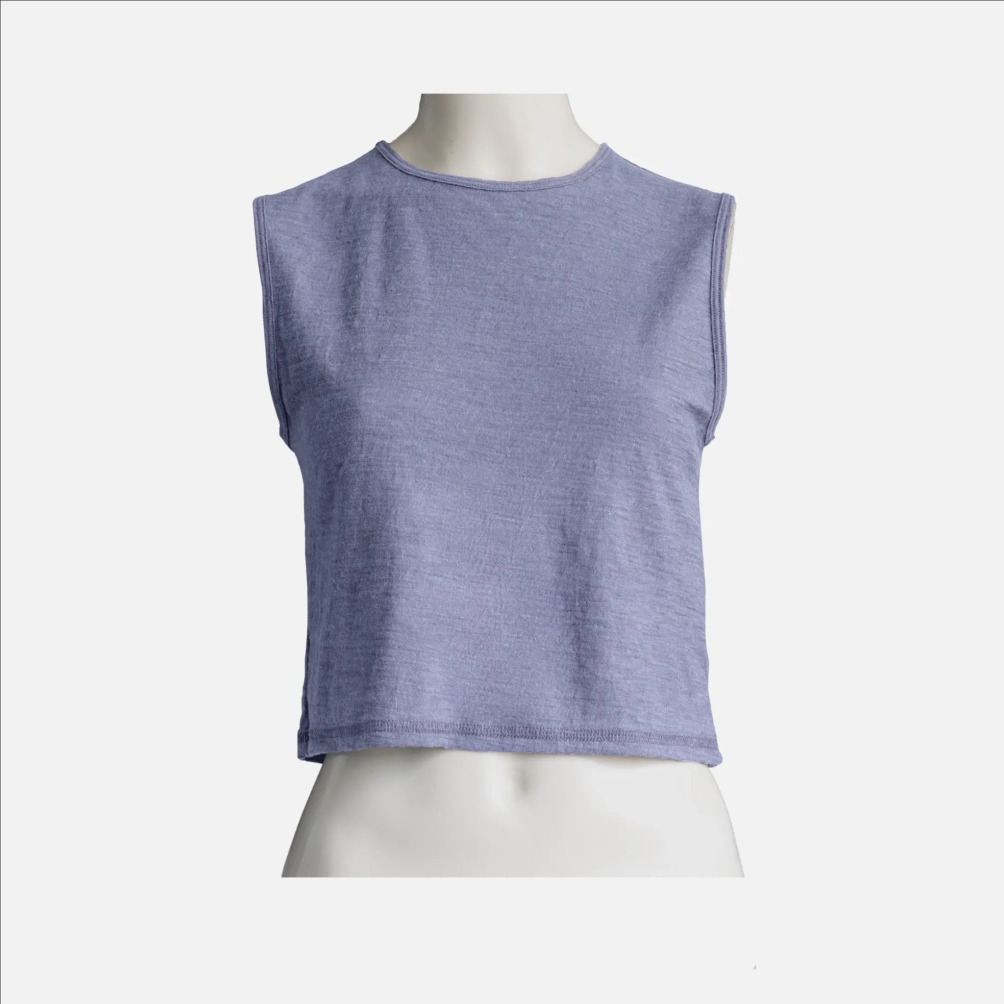 Women's Alpaca Wool Crop Tank Top - 160 Ultralight Soft & Breathable Summer Tops for Yoga, Beach & Casual Wear