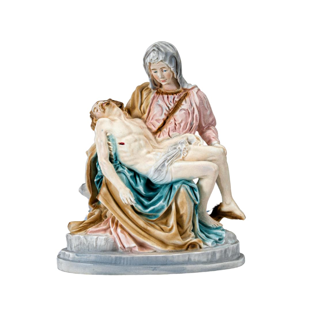 Hand Painted La Pieta Collection - 11 Inch Religious Statue for Home Decor, Church Altar & Prayer Spaces