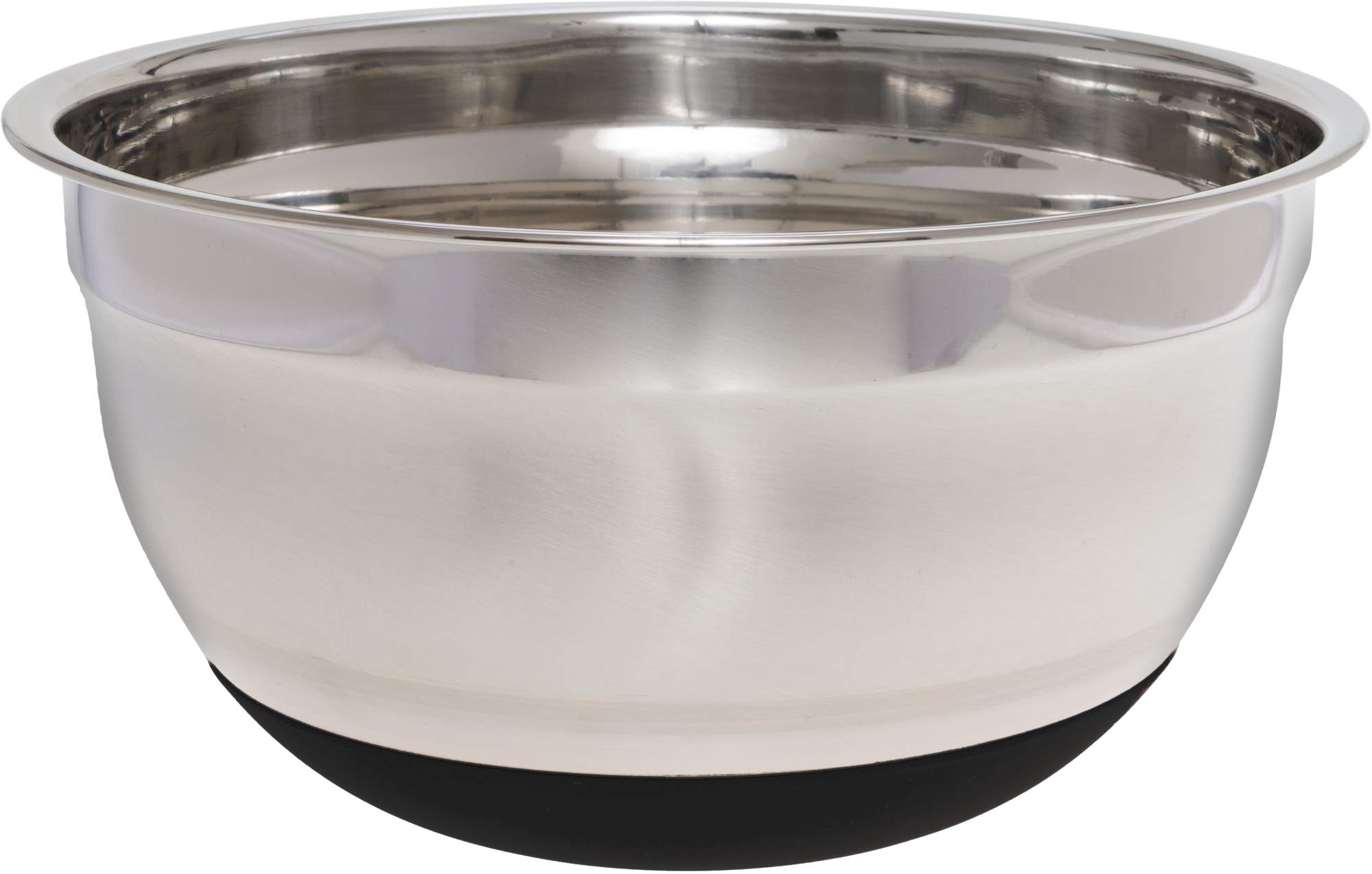 Premium Stainless Steel Mixing Bowls Set (5-Piece) - 1.5QT, 2QT, 2.5QT, 3.5QT & 7QT - Non-Slip Black Base - Nesting Bowls for Baking, Cooking & Meal Prep - Dishwasher Safe & Easy to Clean