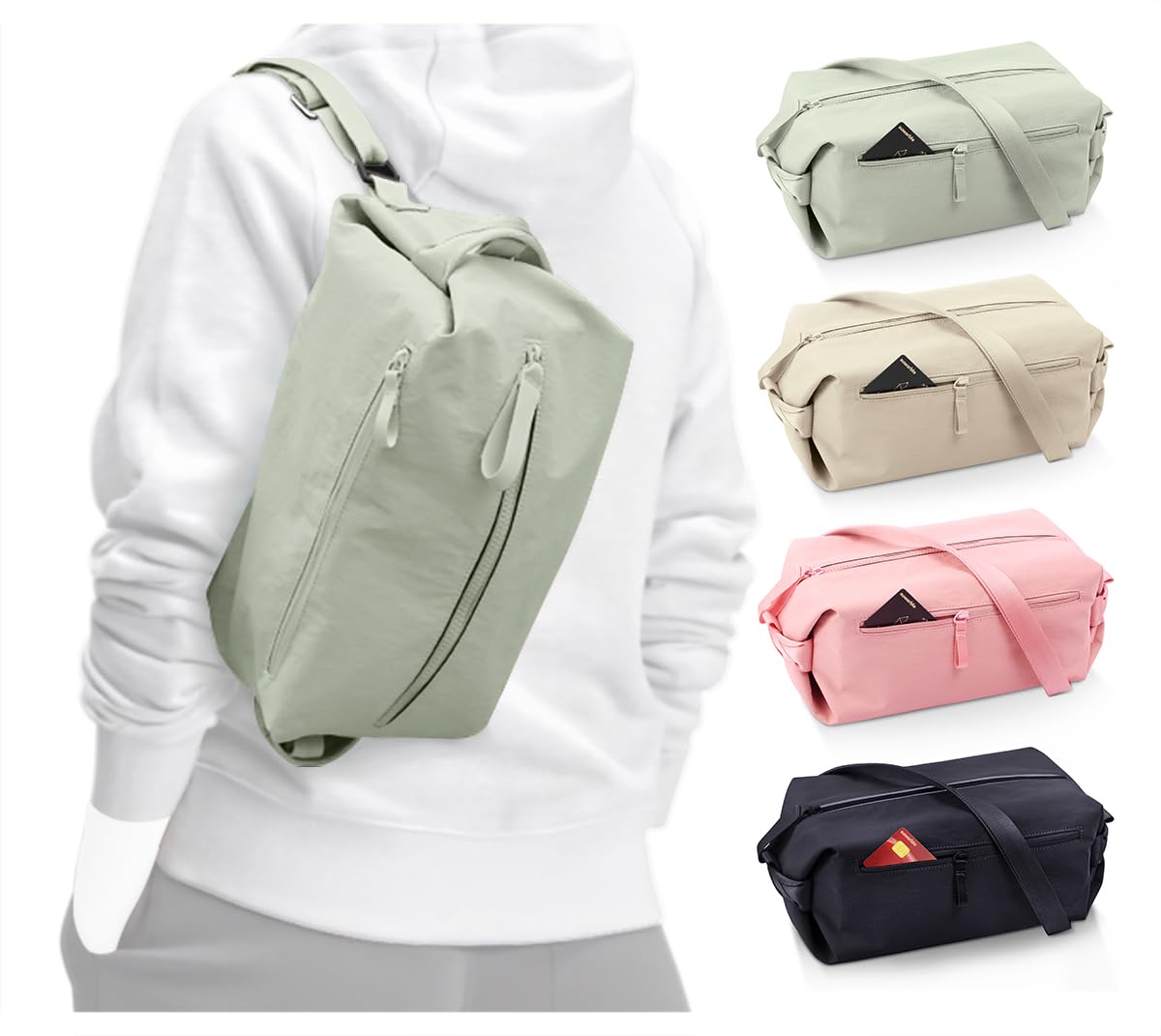 Compact Gym Duffle Bag for Women & Men - 3-in-1 Sports Workout Travel Bag with Crossbody Strap | Perfect for Fitness, Gym, Yoga & Weekend Getaways