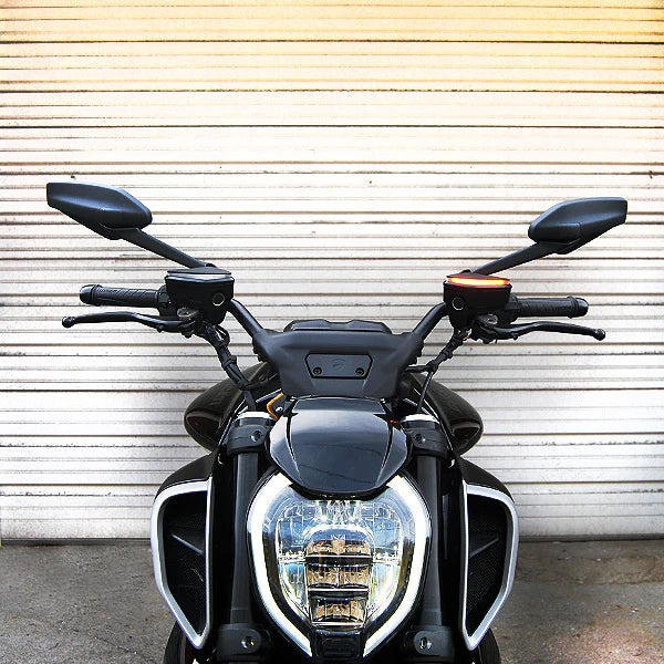 Ducati Diavel V4 Front Turn Signals LED Indicators - Compatible with 2023-2024 Models - High Visibility Motorcycle Safety Lights for Night Riding & Urban Commuting