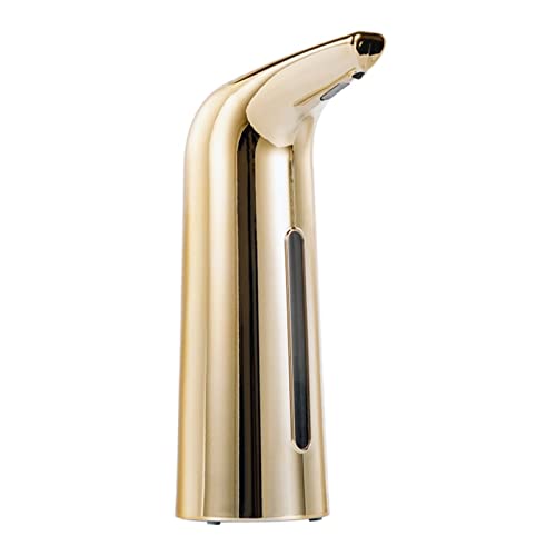 Automatic Touchless Soap Dispenser 400ML - Infrared Sensor Hands-Free Liquid Soap & Sanitizer Pump for Bathroom, Kitchen, and Office (Gold)