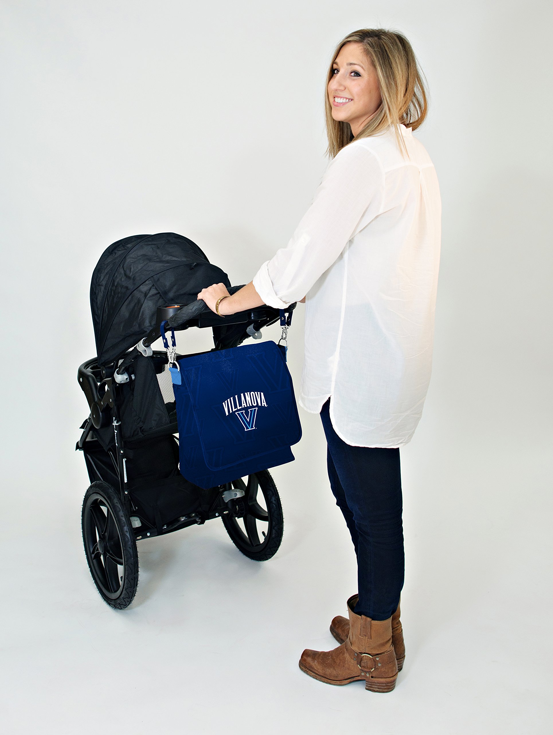 Lil Fan NCAA Villanova Wildcats Diaper Messenger Bag - Stylish and Functional Diaper Bag for College Sports Fans - Perfect for Game Day, Travel, and Everyday Use with Baby