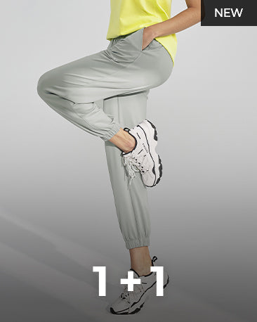 1+1 Performance Jogger Pants for Men - Lightweight Athletic Running Workout Trousers with Pockets - Perfect for Gym, Yoga, and Casual Wear