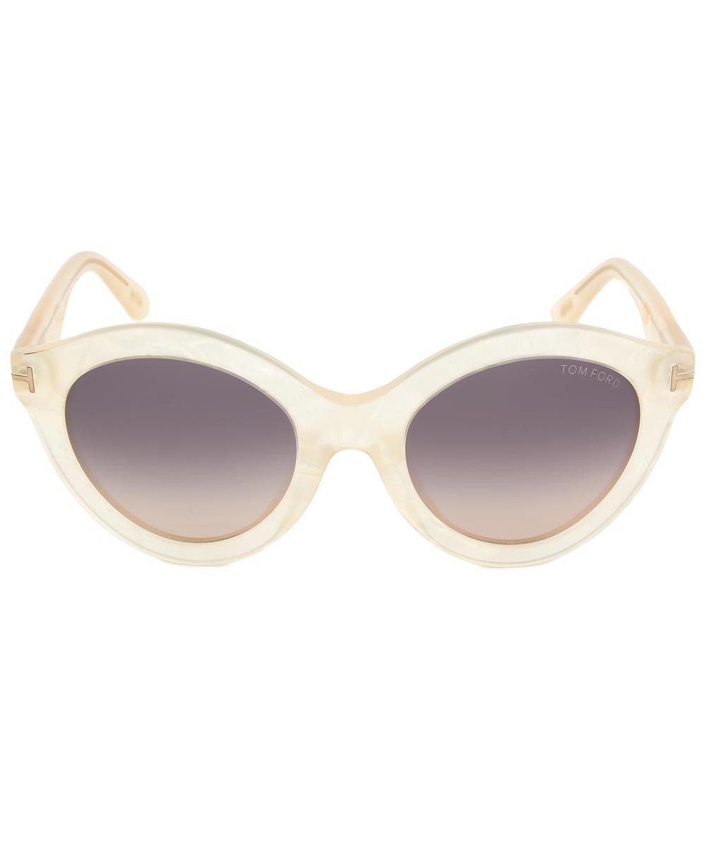 Tom Ford Women's Glam Oversized Sunglasses - UV Protection Fashion Shades for Women, Luxury Designer Sunglasses for Beach, Driving & Outdoor Activities