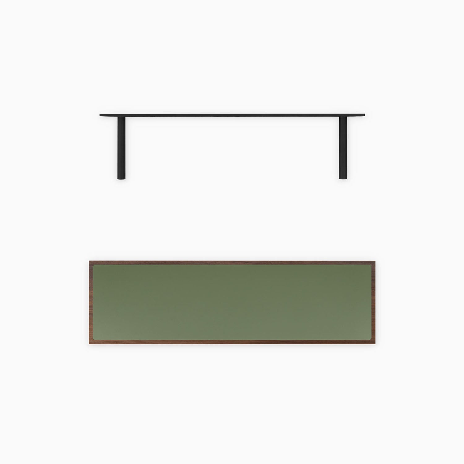 Premium Walnut Floating Shelf with Aksel Inlay - Handcrafted Wood Wall Shelf for Living Room, Bathroom & Office Decor