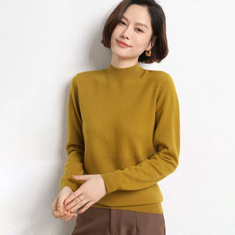Warm Long Sleeve Pullover Sweater for Women - Cozy Knitwear for Fall & Winter - Perfect for Casual Outfits and Layering