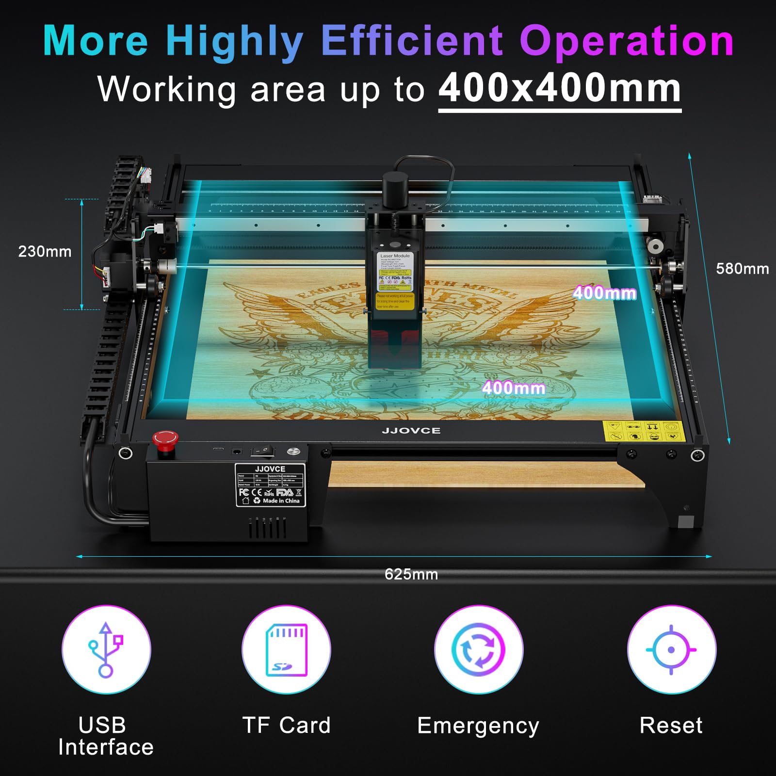 12W Laser Engraver Cutting Machine - Precision CNC Engraving for Wood, Metal, Acrylic, Glass, Leather & Jewelry | DIY Crafts, Personalized Gifts, Home Decor & Small Business Projects