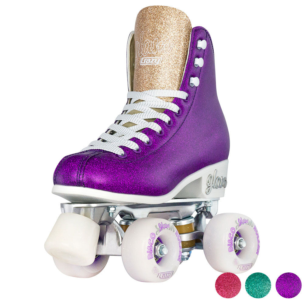 Crazy Disco Glam 21 Roller Skates for Women & Girls - Light Up Wheels, Adjustable Sizes - Perfect for Parties, Rinks & Outdoor Fun