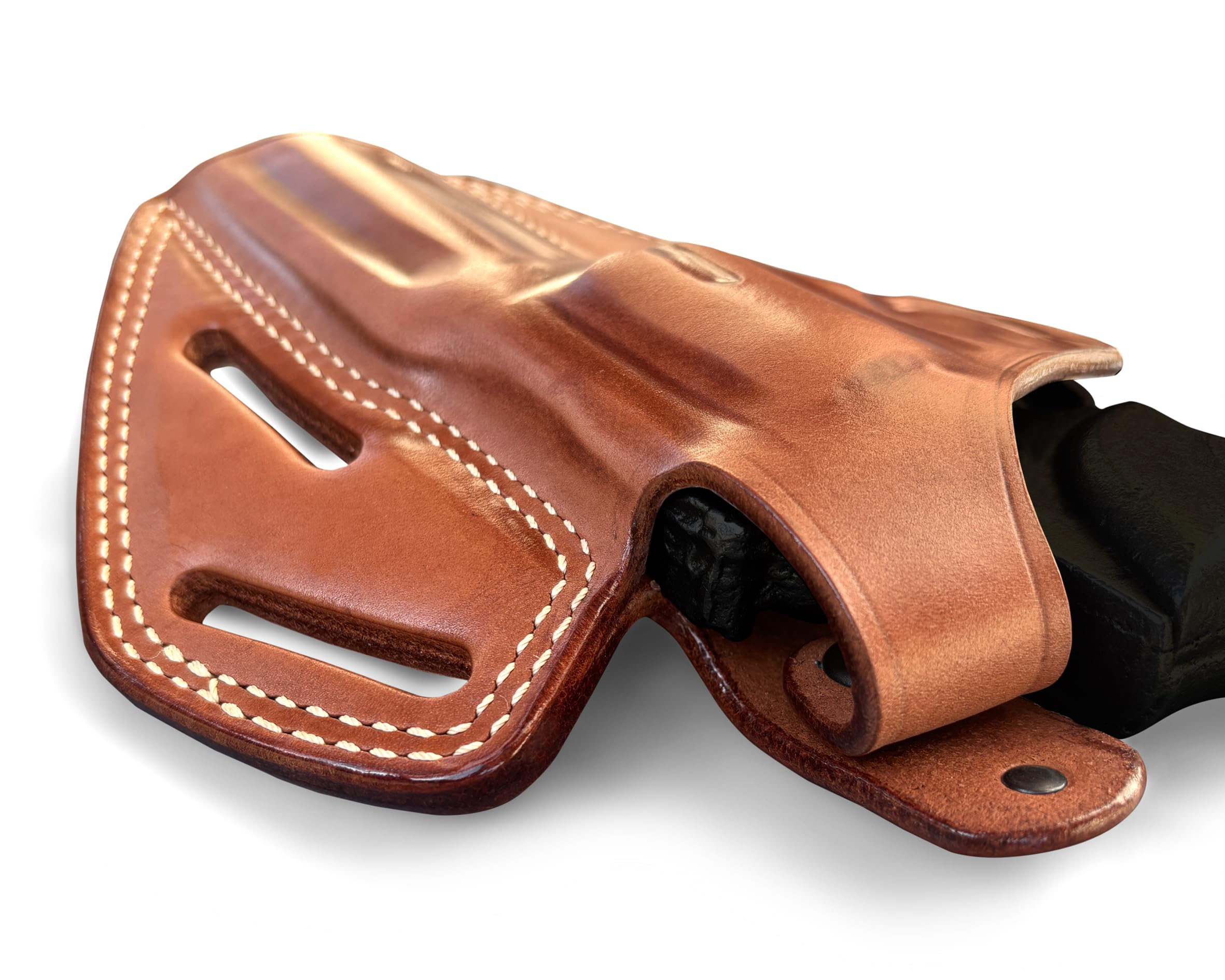 Premium Leather OWB Pancake Holster with Thumb Break - Fits Ruger GP-100 .357 Magnum 4.2