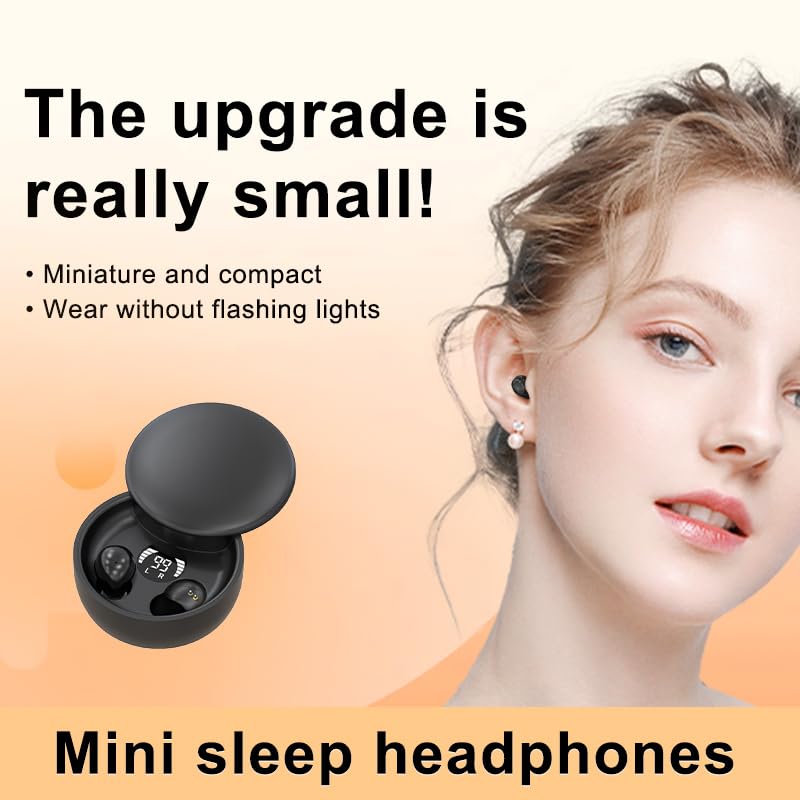 Mini Invisible Bluetooth Earbuds - Wireless Earbuds with Premium Sound, Auto Pairing, Ergonomic Design for Gym, Running & Work Calls | Noise Cancelling Earbuds for Commuting & Travel