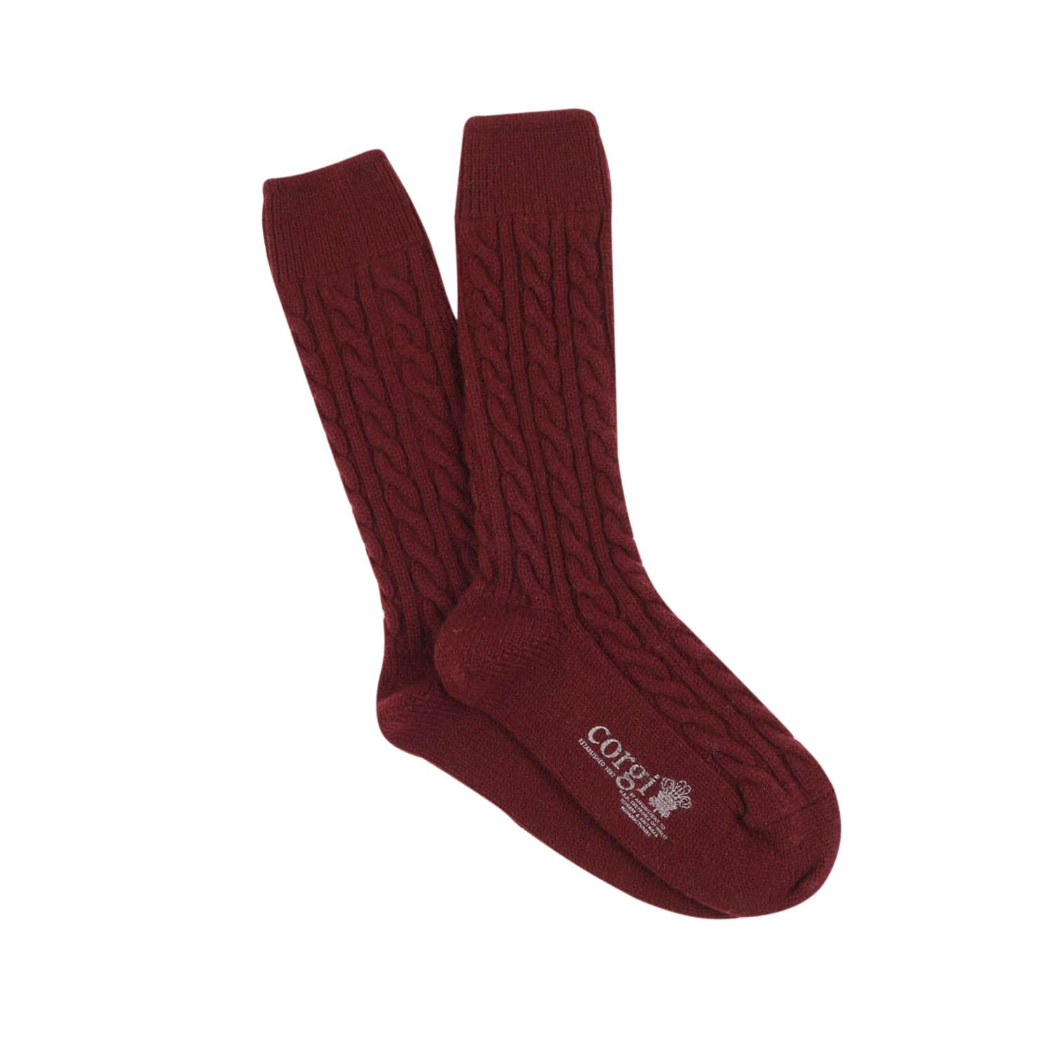Premium Handmade Cable Knit Cashmere Socks for Men - Ultra Soft & Warm Winter Socks for Indoor & Outdoor Activities