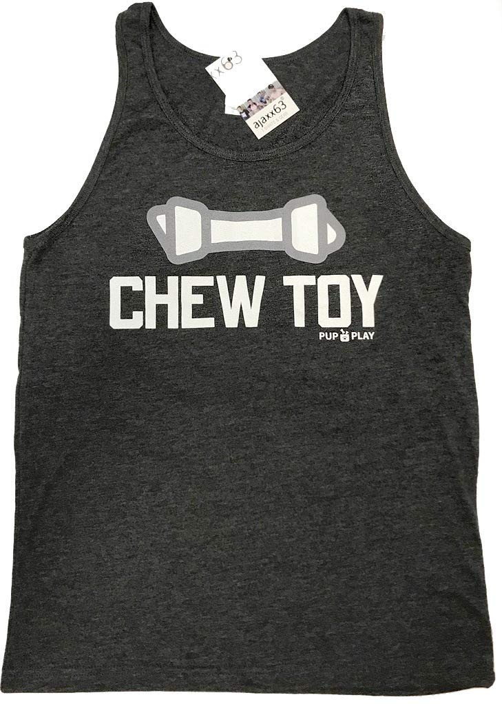 Men's Funny Chew Toy Graphic Tank Top - Comfortable Sleeveless Shirt for Dog Lovers, Gifts for Pet Owners - Perfect for Casual Wear, Dog Parks, and Pet-Themed Parties