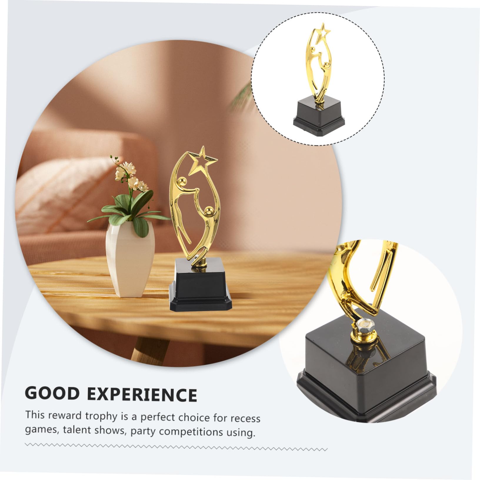 BESPORTBLE 2 Pack Mini Sports Trophy Set - Basketball & Football Awards for Kids - Durable ABS Plastic - Perfect for Party Favors, School Rewards & Game Day Prizes