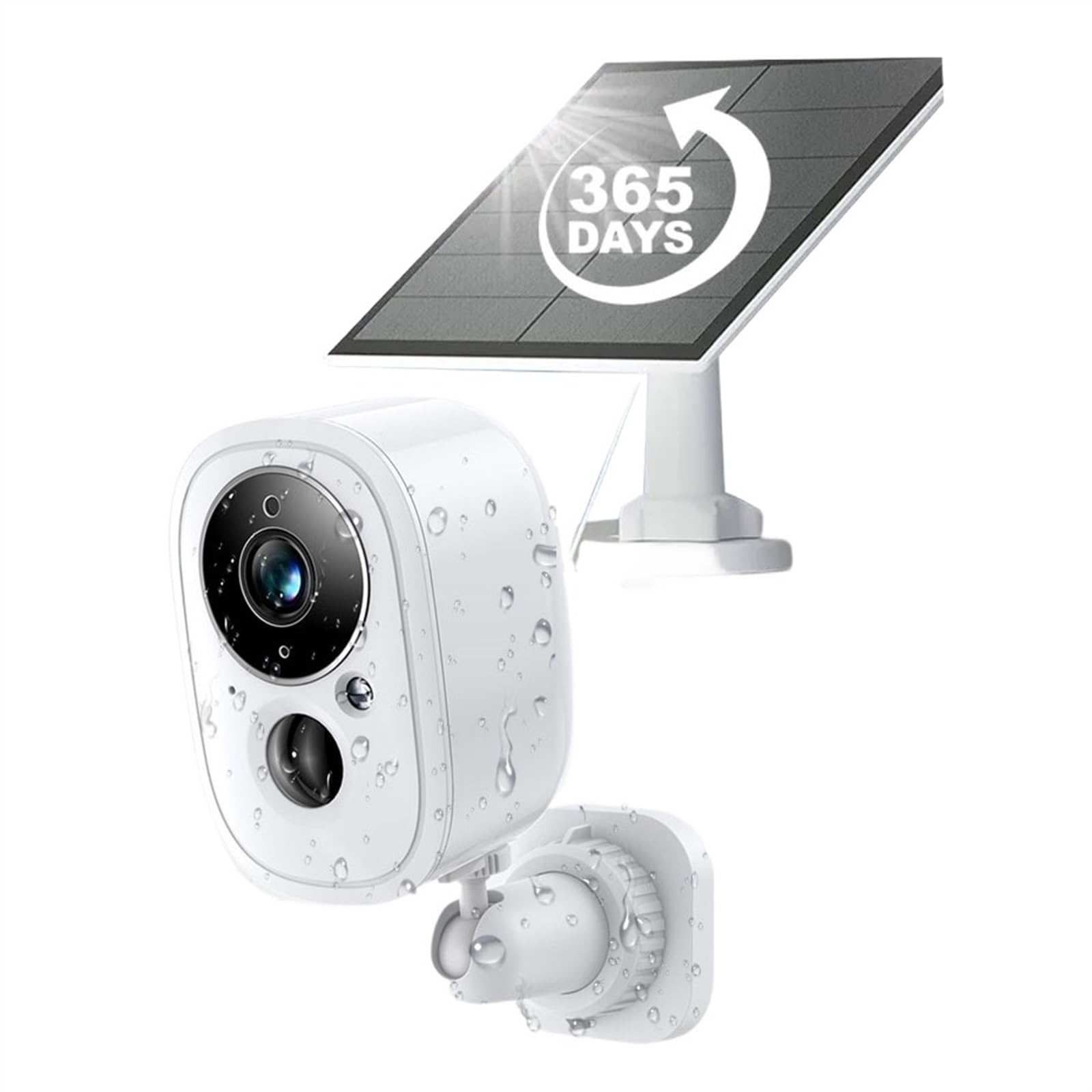 JOLIANE 5MP Solar Security Camera with PIR Motion Detection, Wireless Outdoor CCTV, Rechargeable Battery & Siren – 64GB Card Included – Ideal for Home Security, Yard Monitoring & Night Surveillance