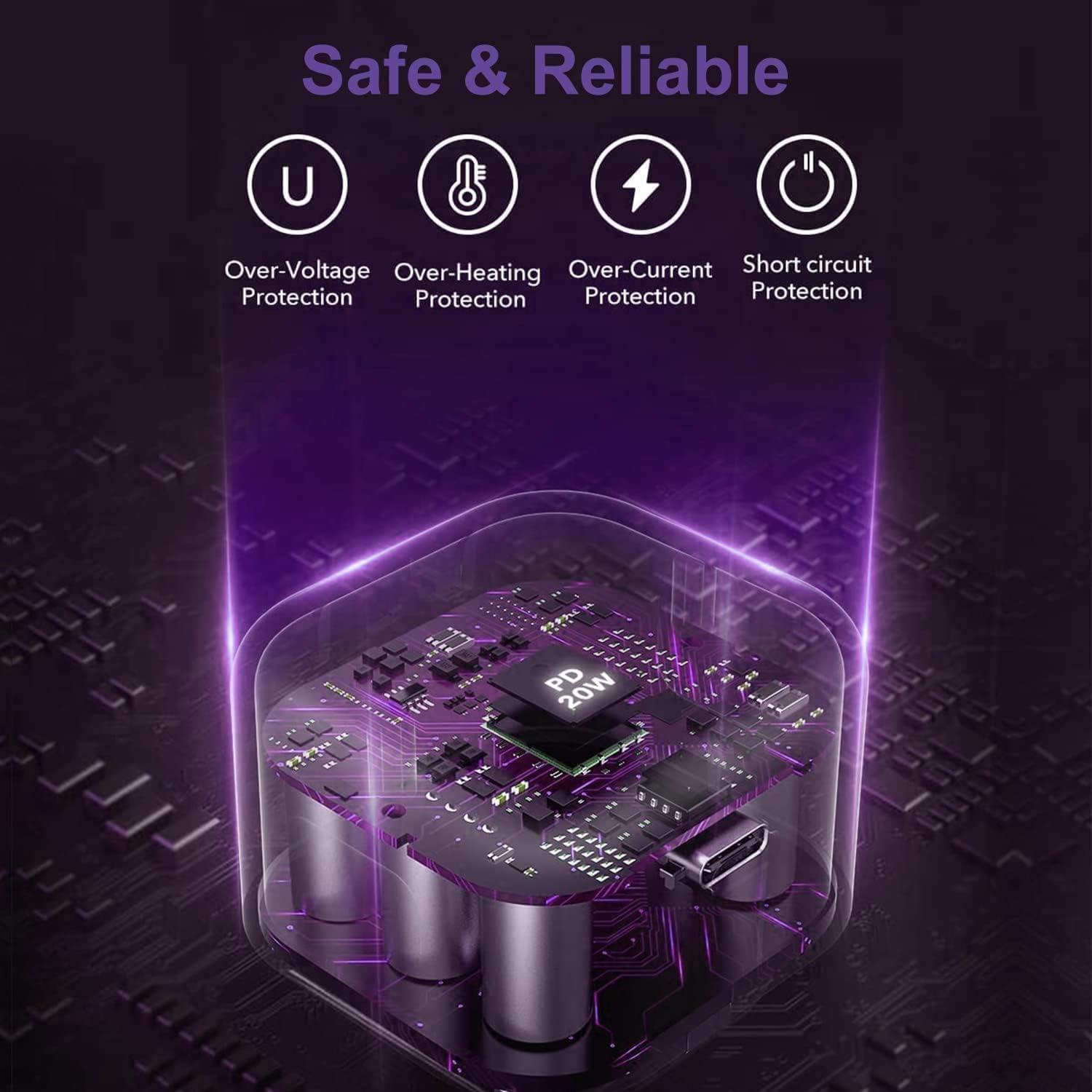 20W USB C Fast Charger for iPhone 14/13/12/11/SE/8/7 - Includes 1M Charging Cable - Quick Charge Compatible with iPhone 14 Pro Max/14 Pro/14 Mini & iPad - Perfect for Home, Office & Travel