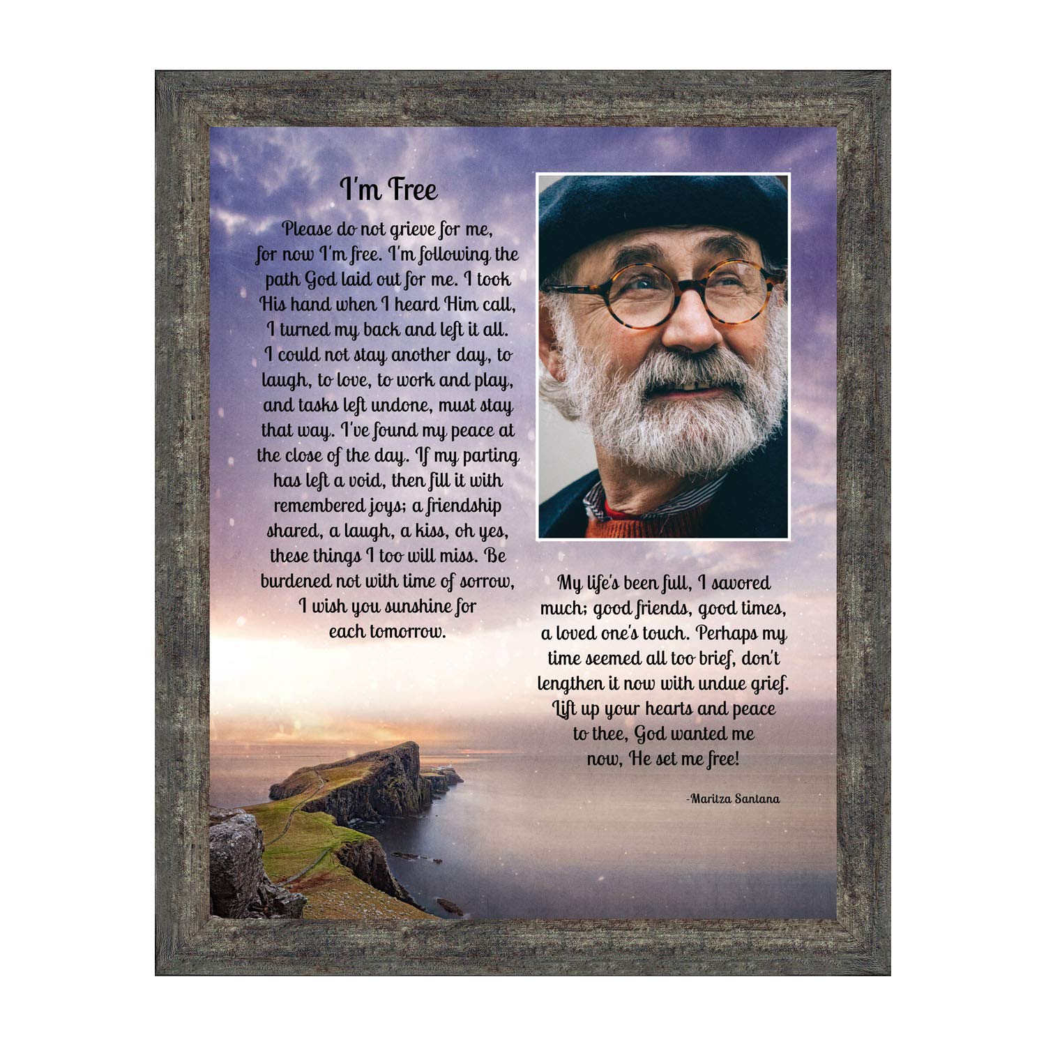 Memorial Picture Frame for Mom - Sympathy Bereavement Gift - Home Décor