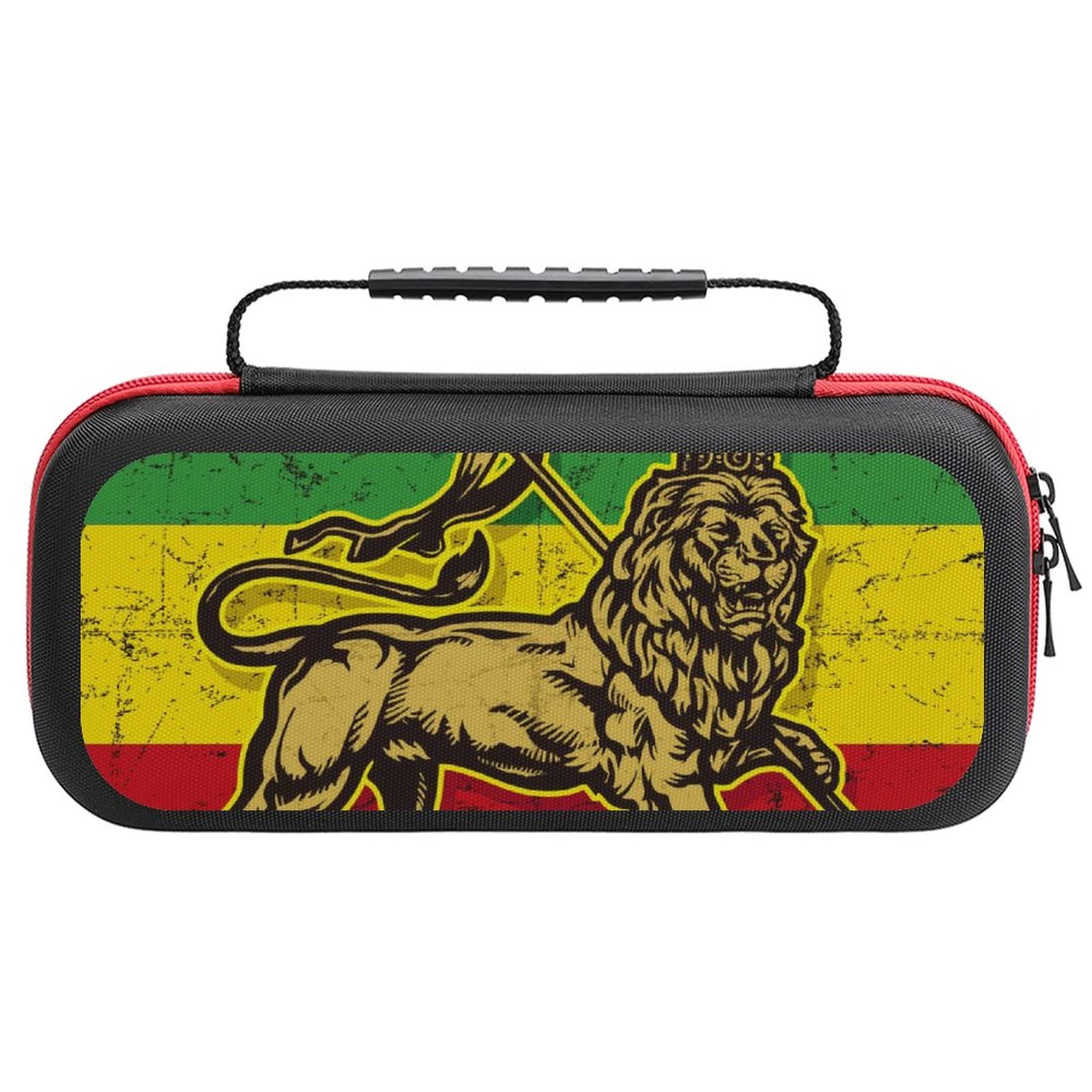 FunnyStar Lion of Judah Protective Carrying Case for Nintendo Switch - Durable Storage Handbag with Flag Design - Perfect for Travel, Commuting & Gaming On-The-Go