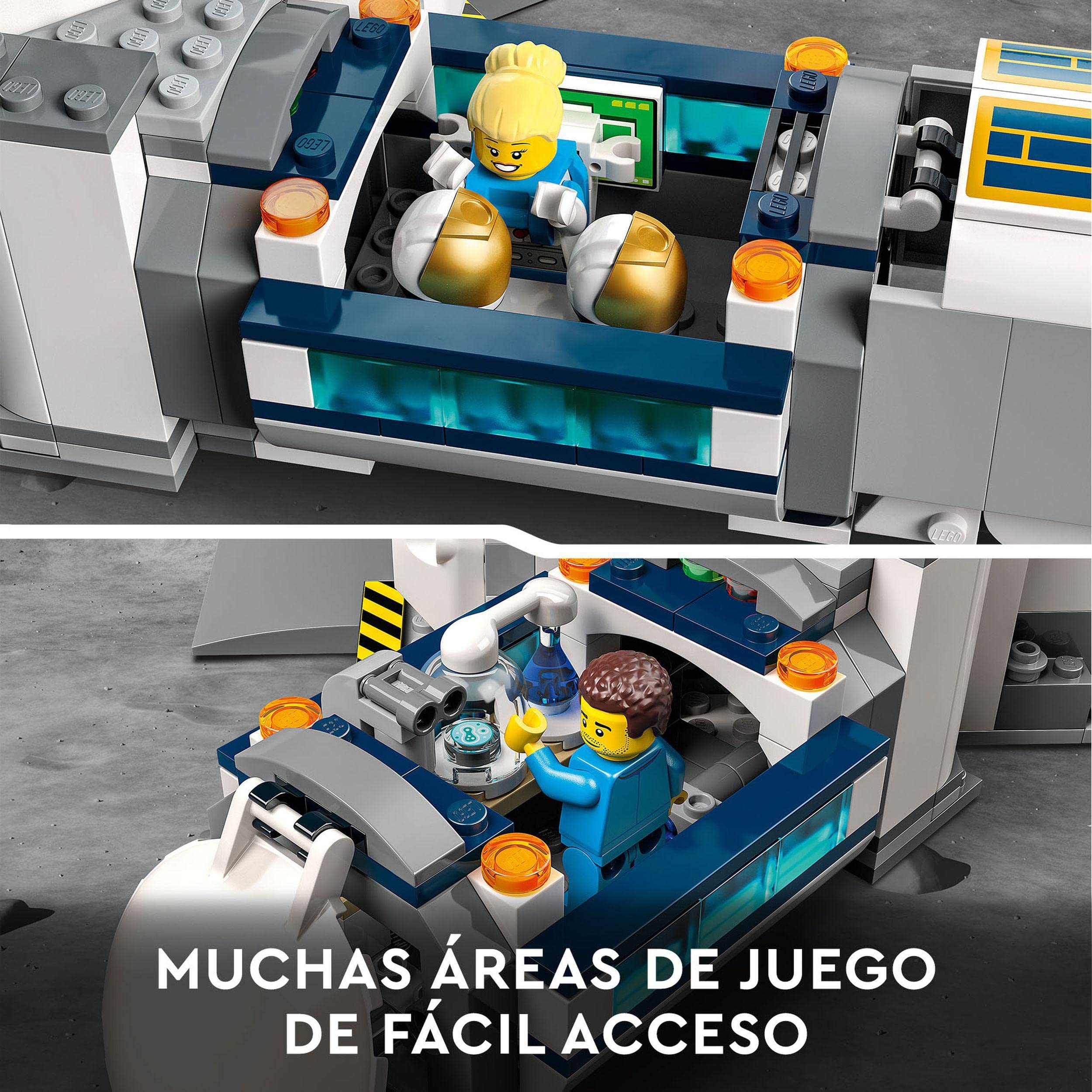 LEGO 60350 City Lunar Research Base, NASA Space Toys with Buggy Vehicle, Building Set for Kids Ages 7+ - Perfect for Space Exploration Play & STEM Learning