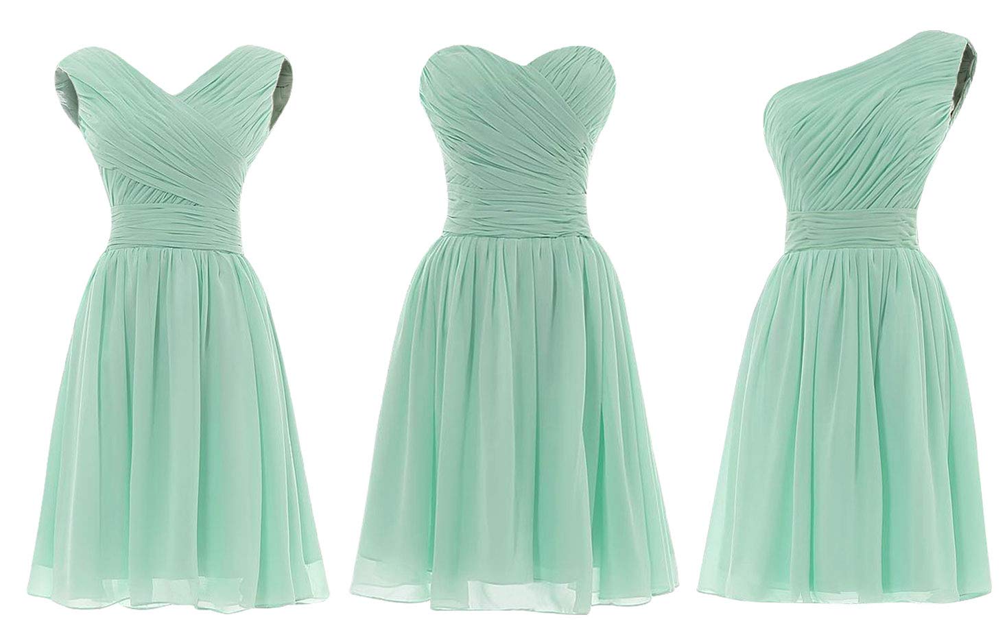 Teal Blue V-Neck Short Prom Dresses for Women - Elegant Bridesmaid Gowns Size 8 | Perfect for Weddings, Parties & Formal Events