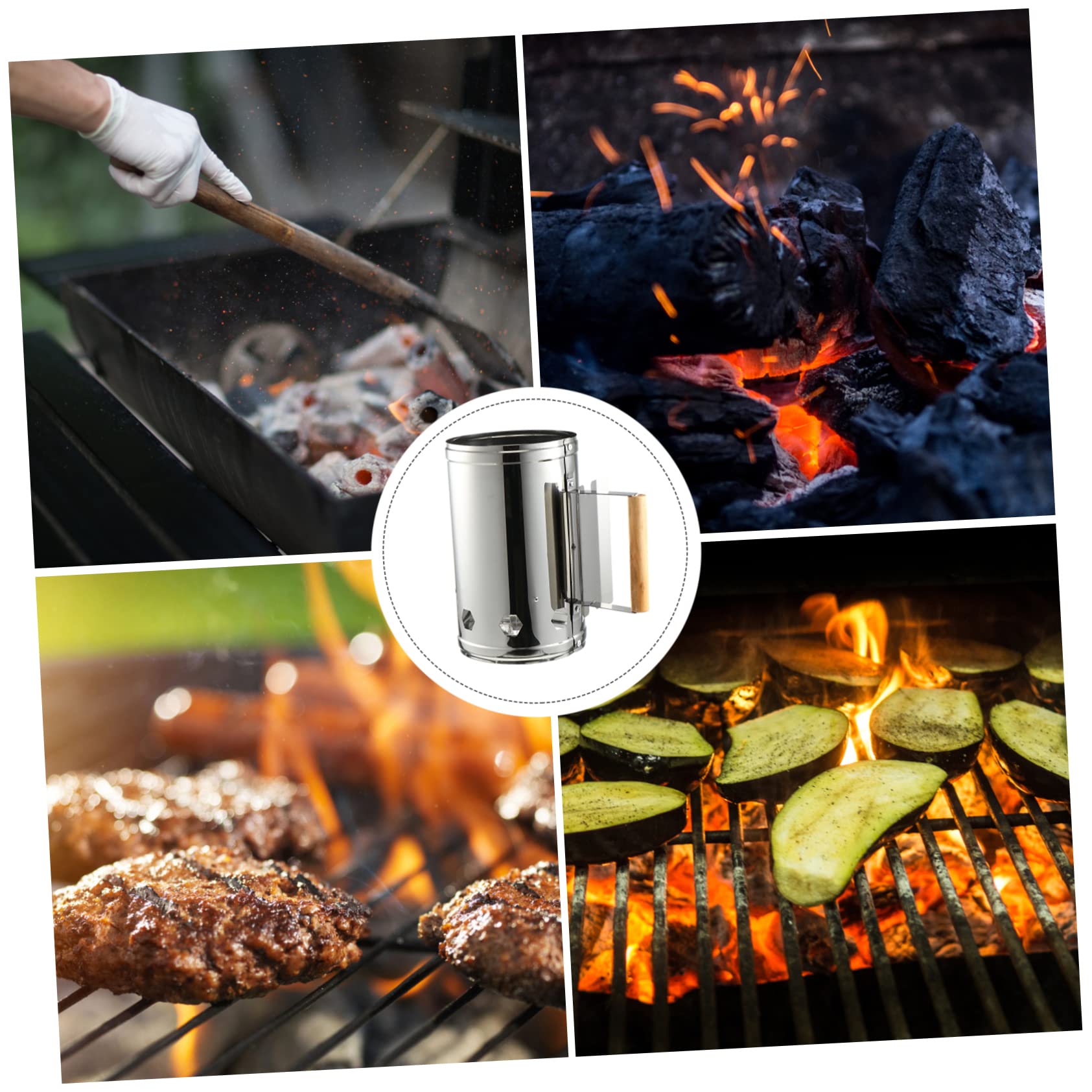 Premium Hemoton Charcoal Chimney Starter – Fast & Efficient BBQ Fire Starter for Outdoor Grilling, Smoking & Camping – Perfect for Gas Grills, Smokers & Charcoal BBQs