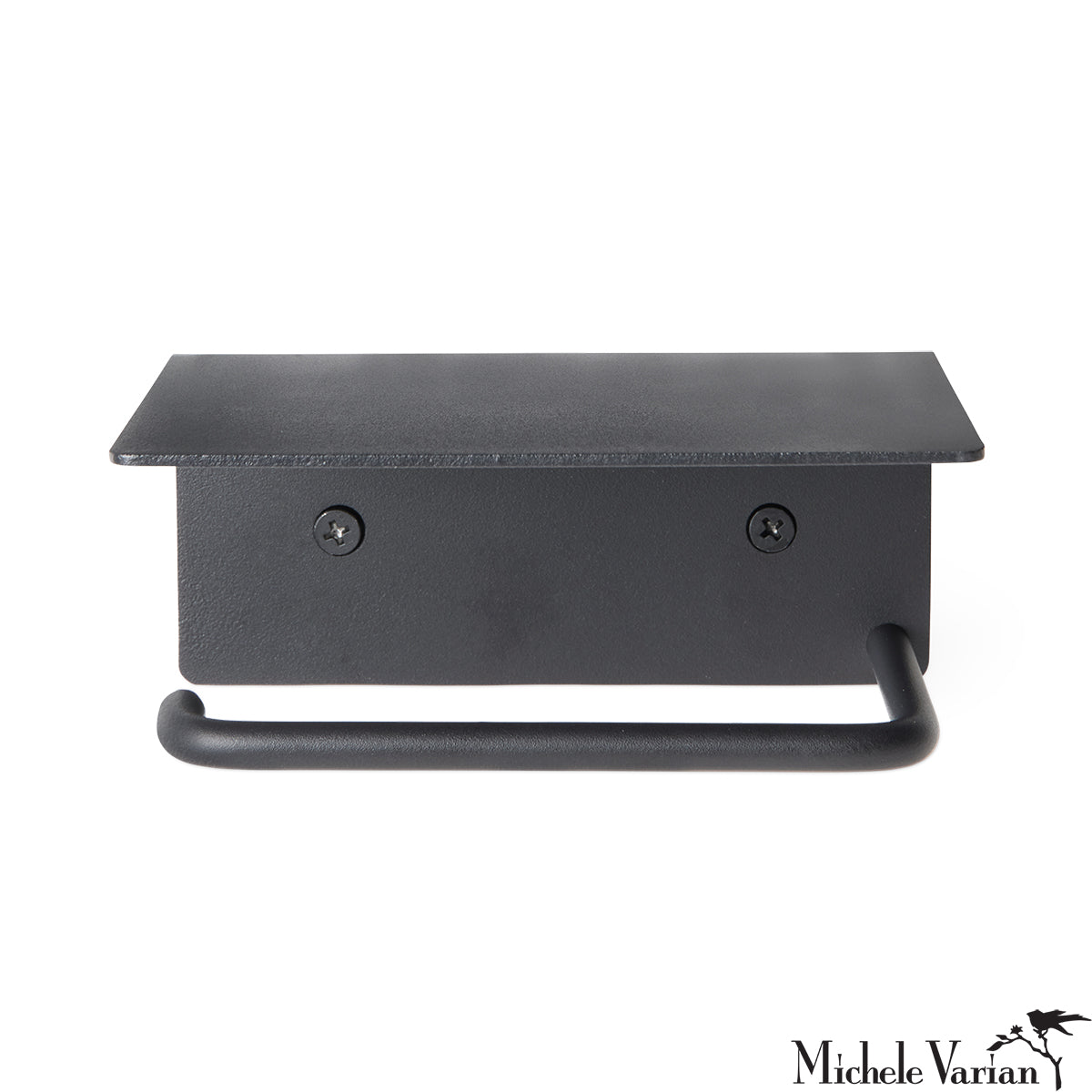 Durable Black Toilet Paper Holder - Modern Bathroom Tissue Roll Stand for Home, RV, Office - Easy Installation & Space Saving Design