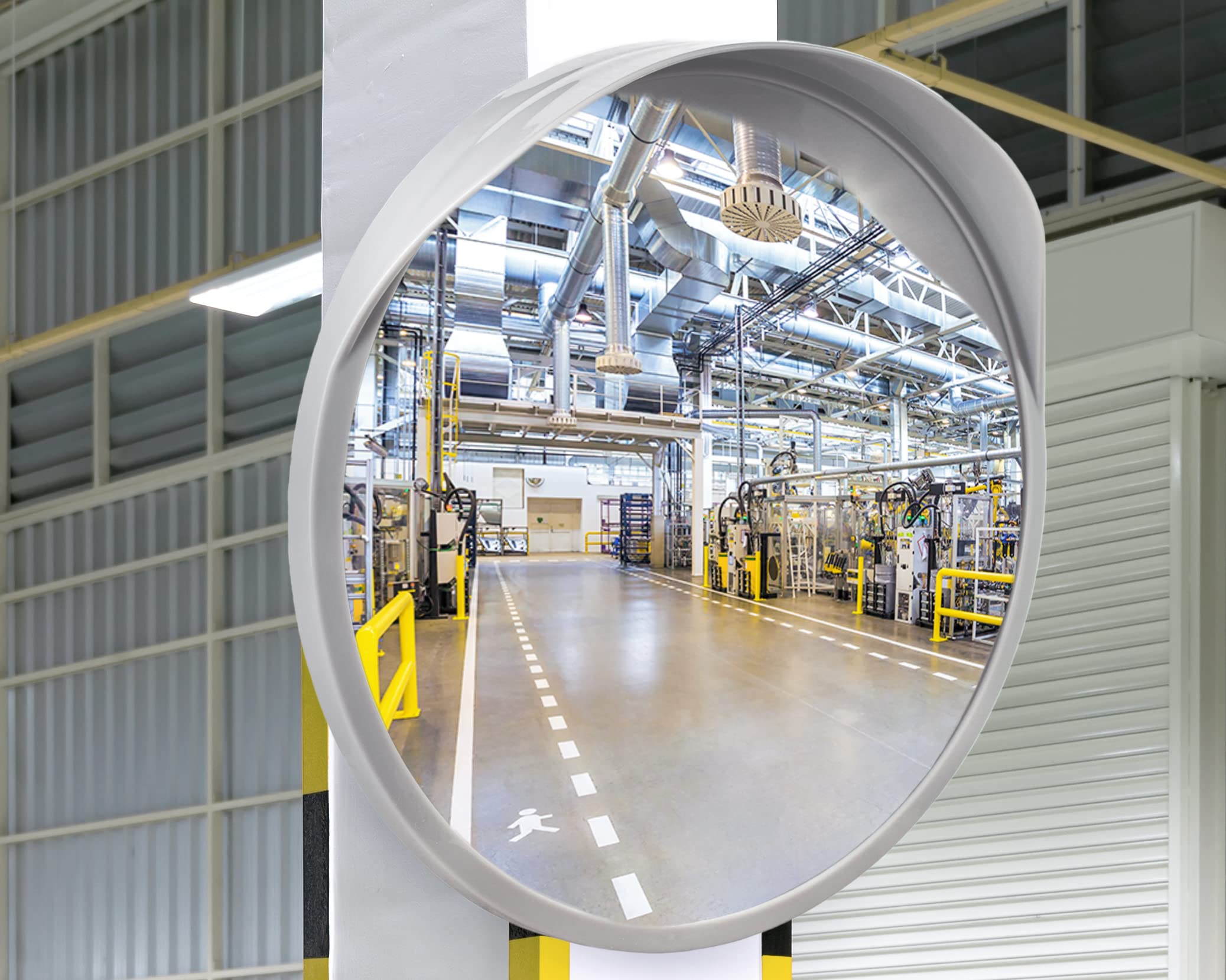 24 Inch Convex Mirror for Traffic Safety - 610mm Wide Angle Security Mirror for Indoor/Outdoor Use - Perfect for Driveways, Parking Lots, Warehouses & Blind Spots