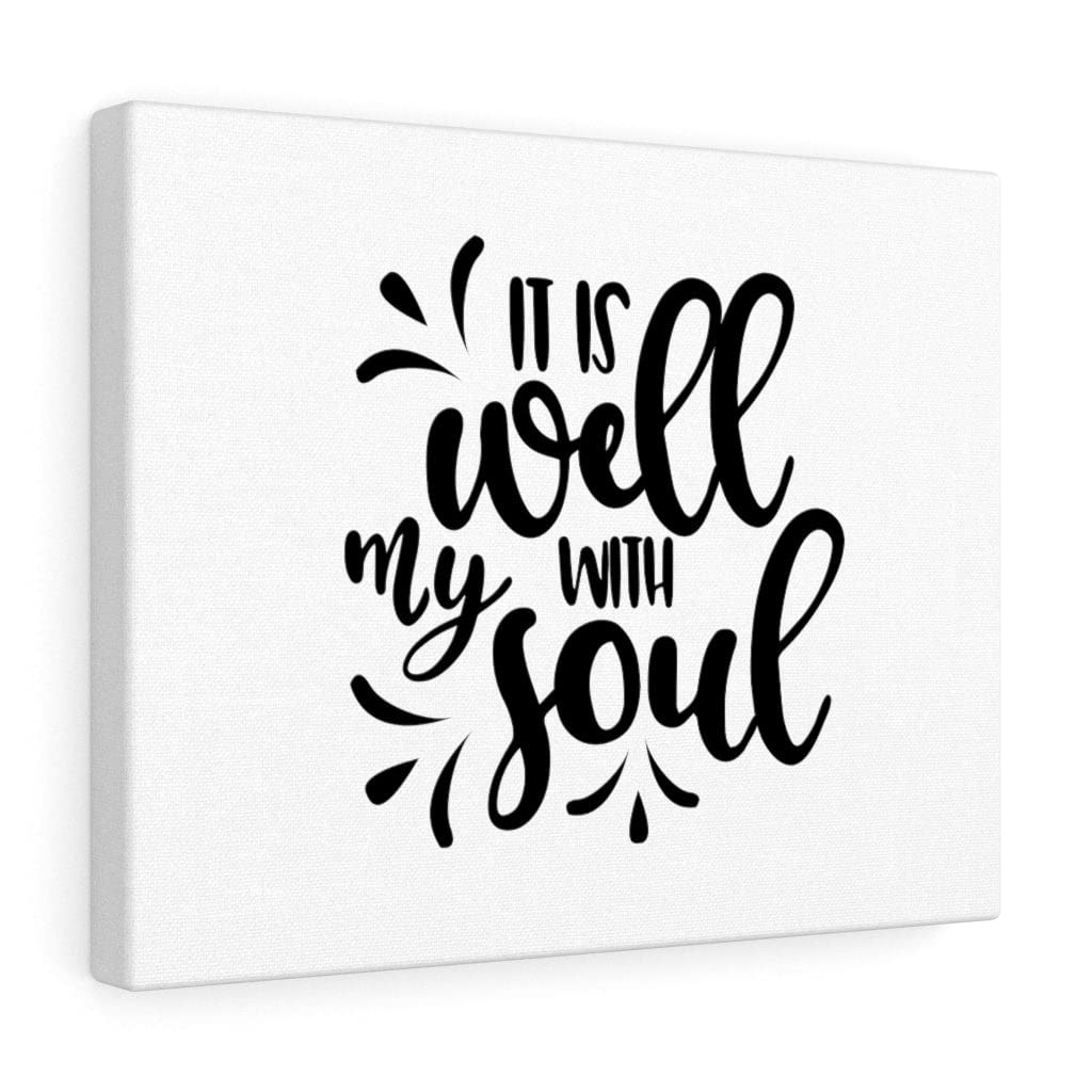 Christian Wall Art - 'Well With My Soul' Bible Verse Print - Ready to Hang Scripture Decor for Home, Church & Office - Express Your Love Gifts