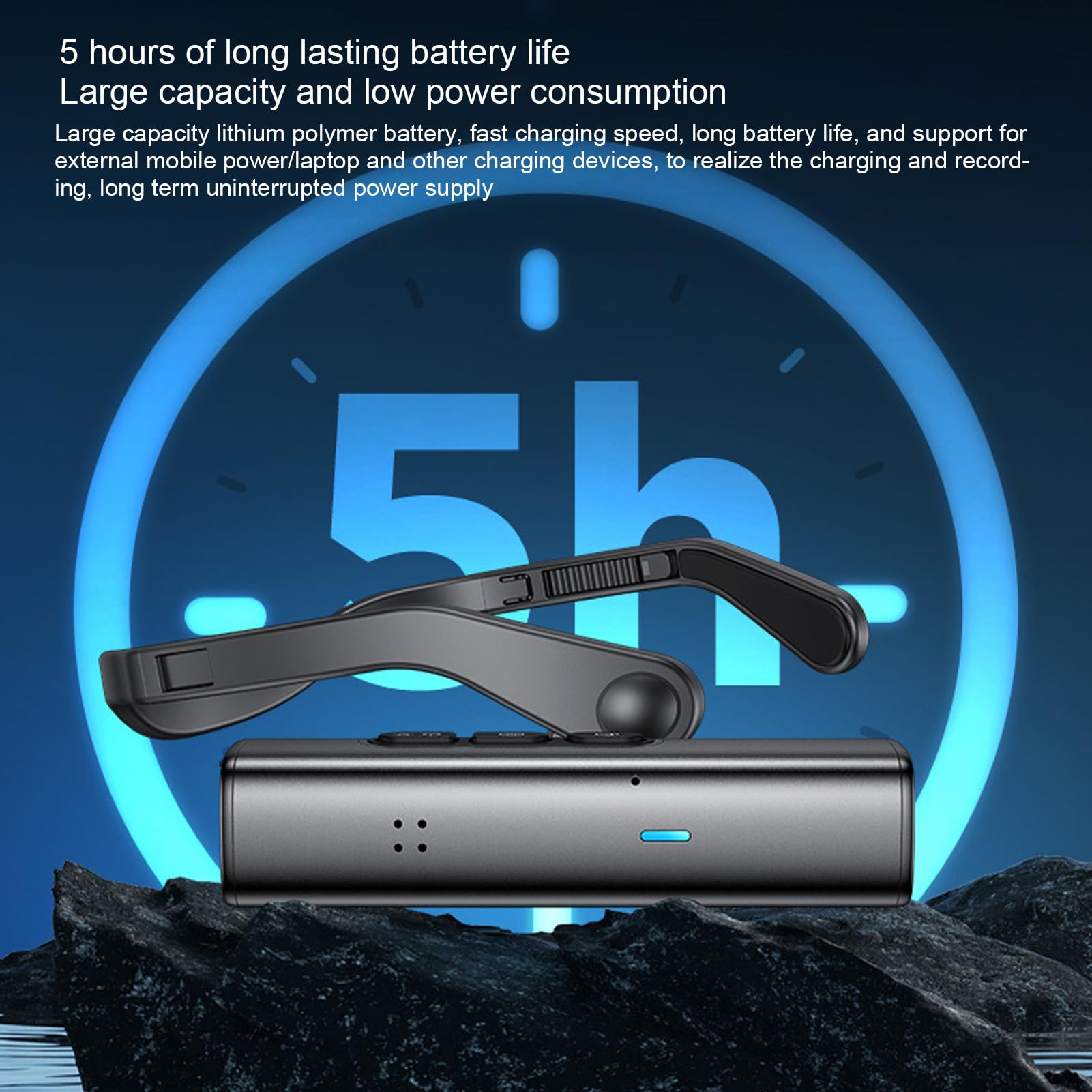 Goshyda 5K Ultra HD Head Mounted Camera - 30FPS Wearable Video Camcorder with EIS 6.0 Anti-Shake, Wide Angle Lens & APP Control - 128GB Memory - Perfect for Vlogging, Action Sports & Adventure Recording