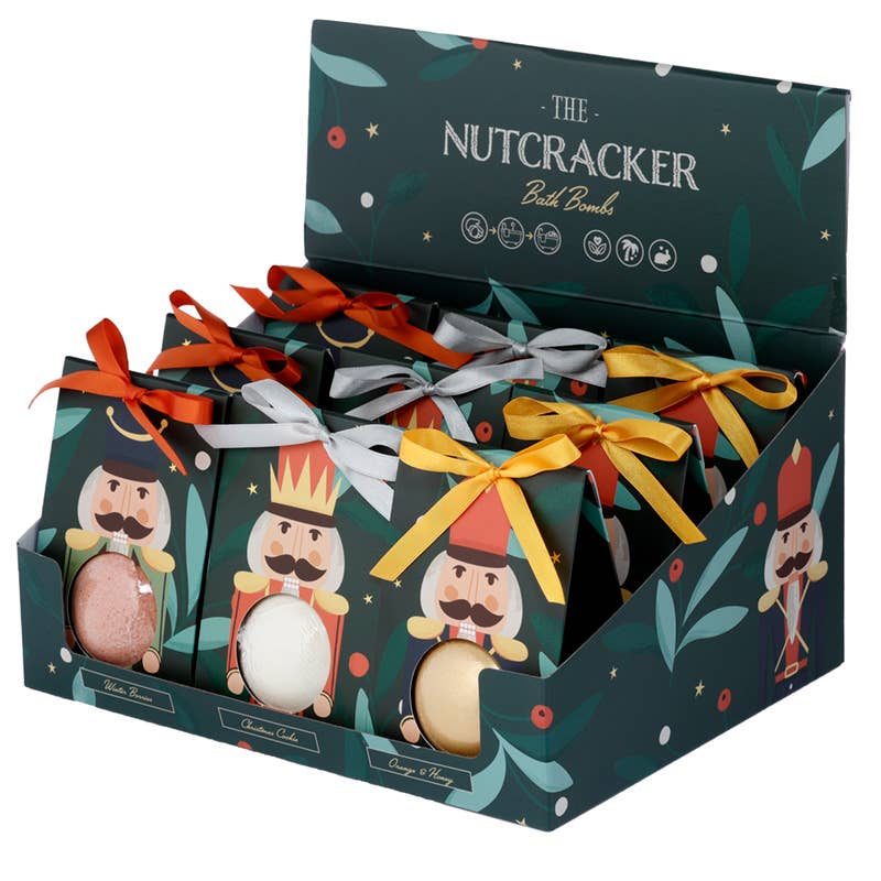 Christmas Nutcracker Bath Bomb Gift Set - Holiday Spa Relaxation for Gifts & Self-Care