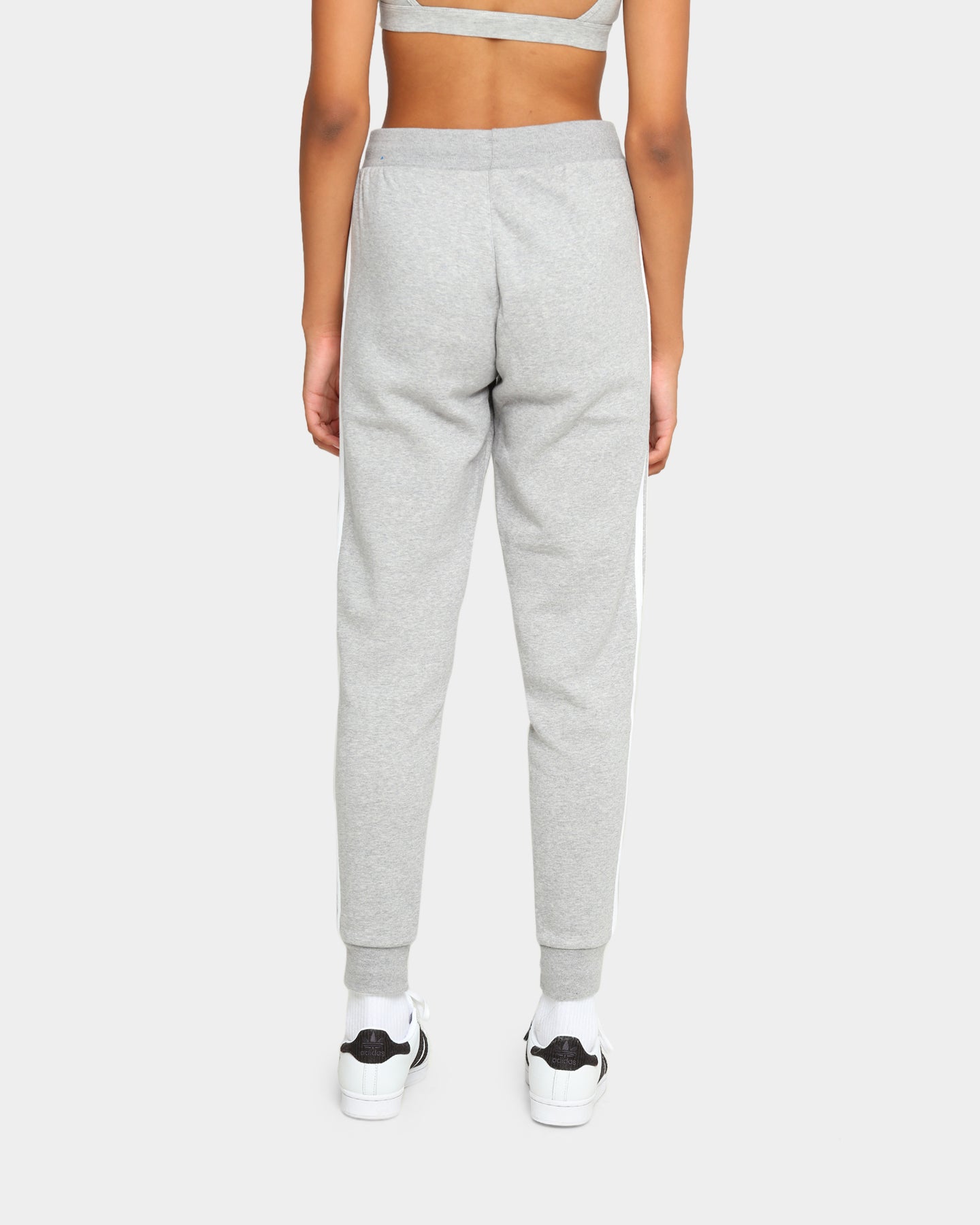 Adidas 3 Stripes Jogger Pants for Men - Grey Heather Sweatpants for Running, Gym & Casual Wear