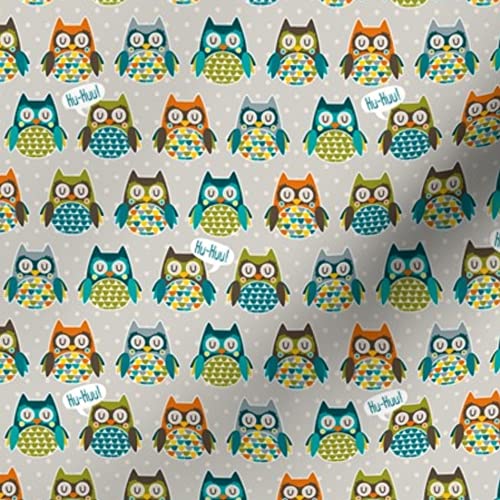 Owl Printed Satin Fabric by The Yard - Premium Sewing Material for Apparel, Lining, Fashion, Blankets & Home Decor | Perfect for DIY Crafts, Quilting & Upholstery Projects