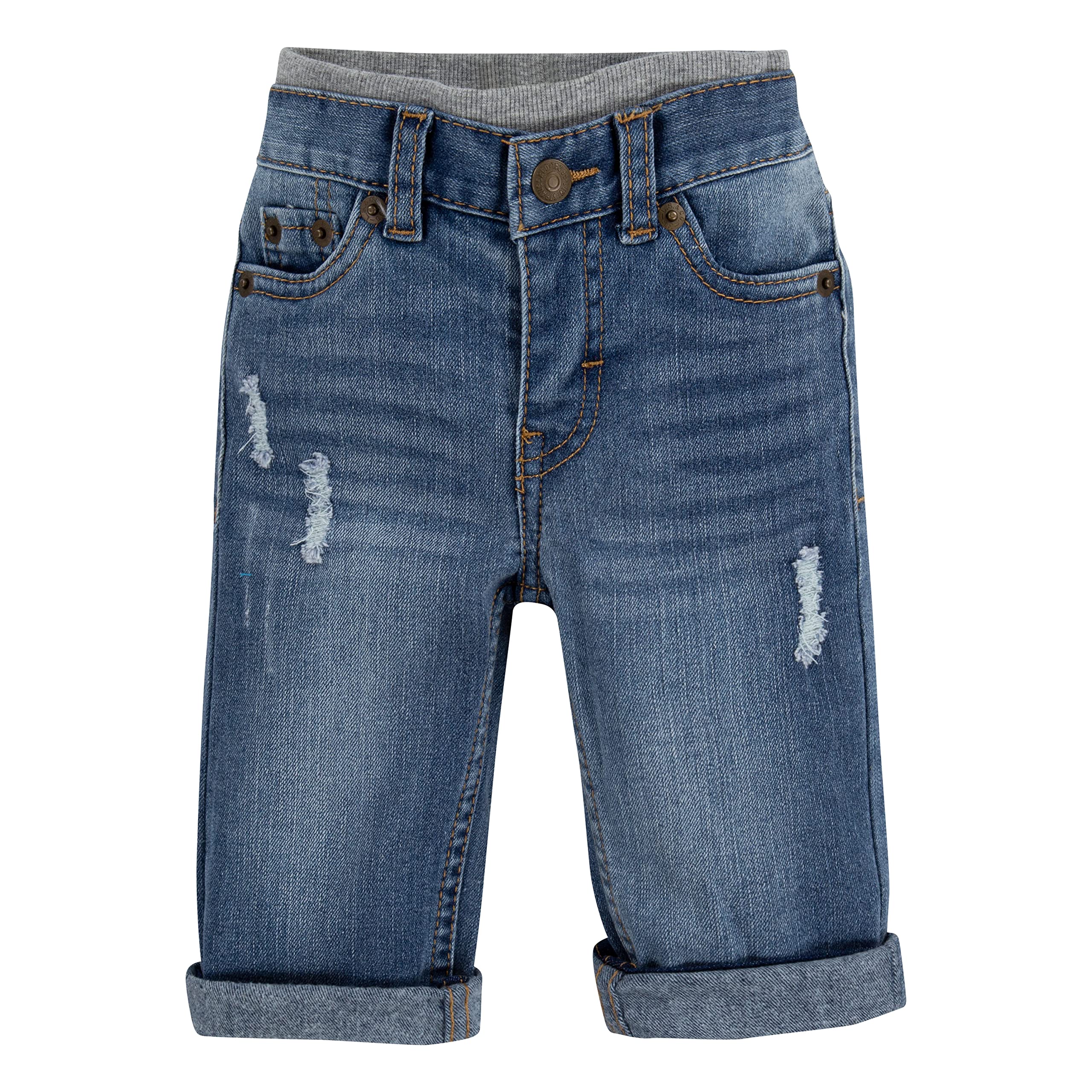 Levi's Baby and Toddler Stretch Denim Pull-On Jeans - Soft Comfort for Playtime & Everyday Wear (Boys & Girls)