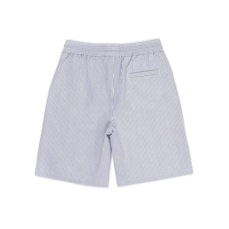 BOY KR Seersucker Shorts for Men - Breathable Summer Casual Shorts for Outdoor Activities, Beach, and Travel