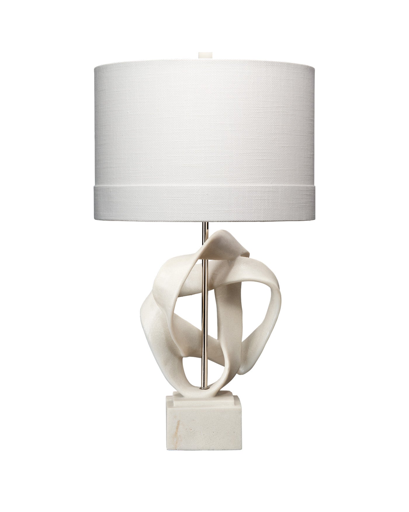Modern White Intertwined Table Lamp - Elegant Home & Office Lighting for Bedroom, Living Room, and Study Desk