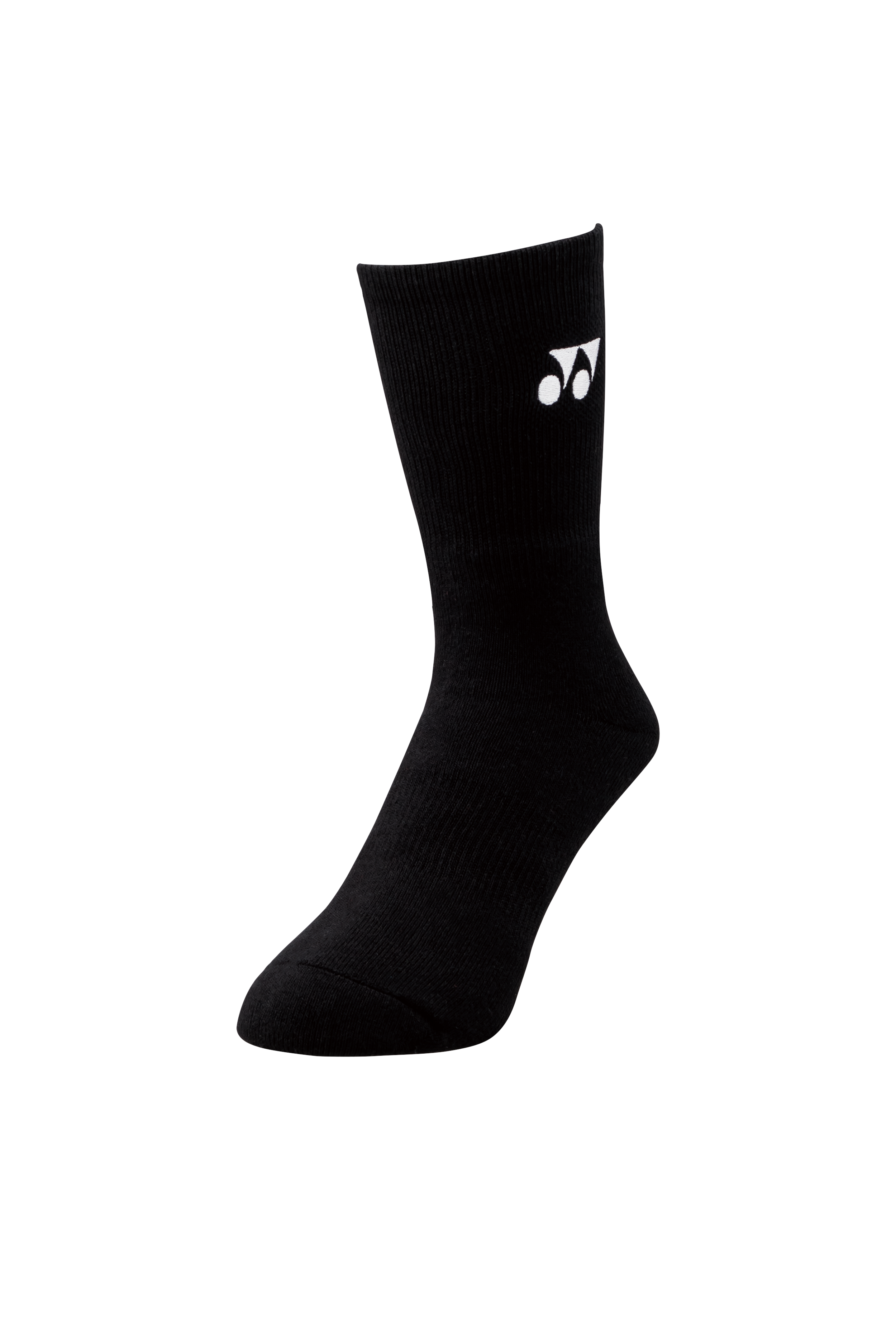 Yonex Sport Crew Socks for Tennis & Badminton - Premium Japanese-Made Athletic Socks (19120YX) - Black - Ideal for Sports Performance & Everyday Comfort