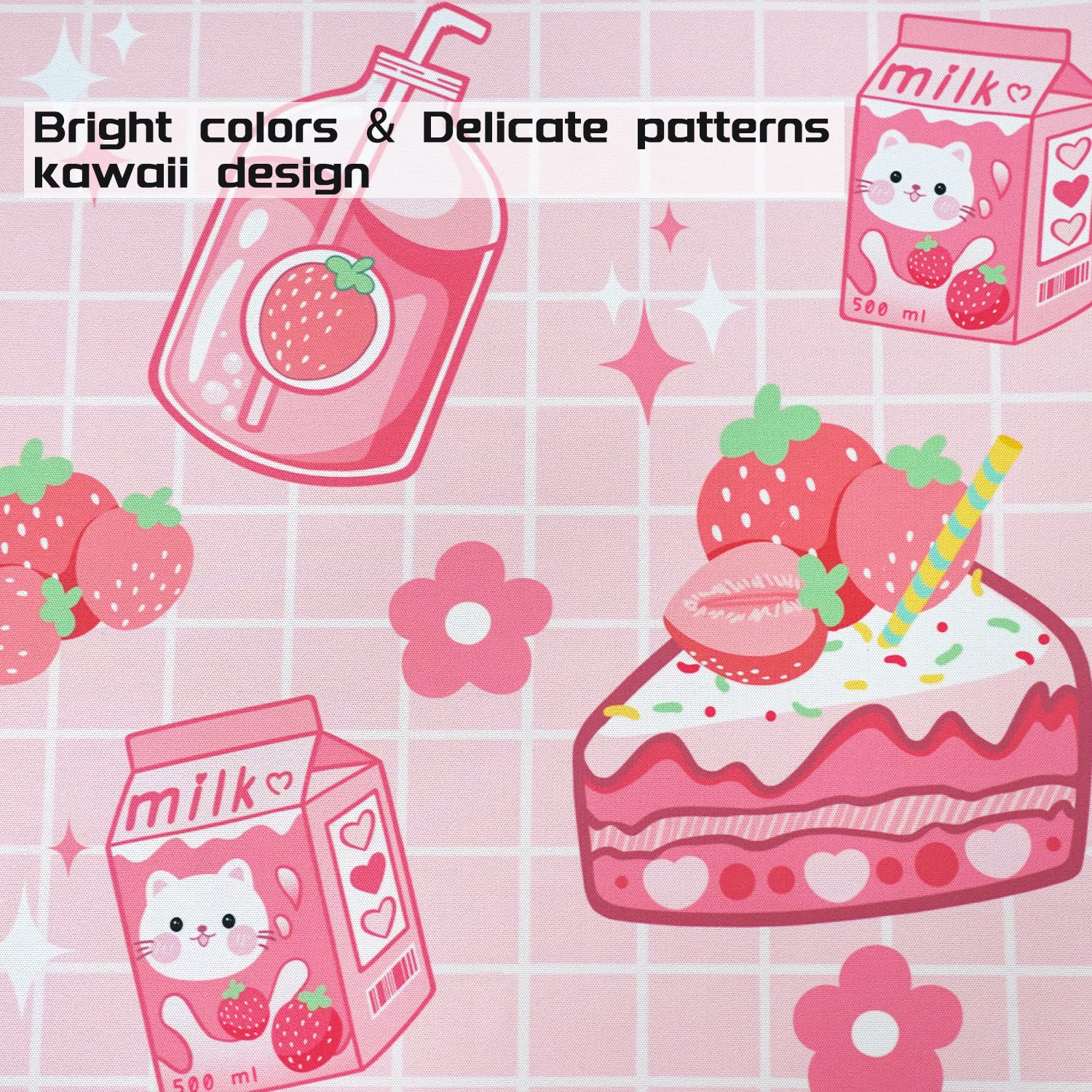 Kawaii Strawberry Milk Cat Gaming Mouse Pad - Extra Large 31.5