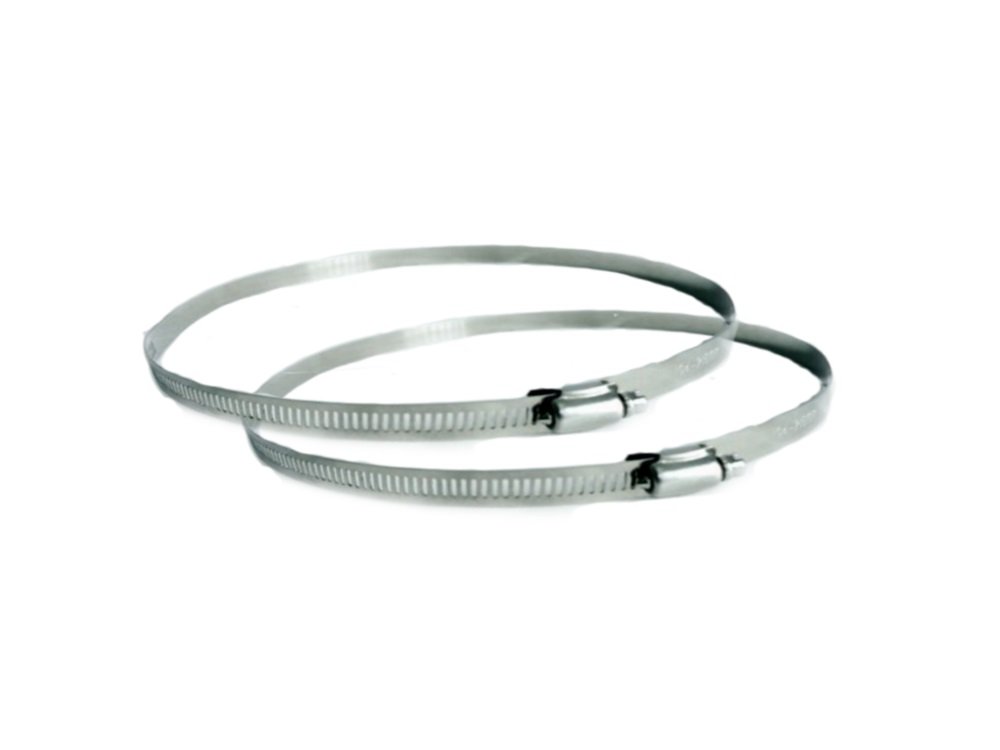 6 Inch Stainless Steel Ducting Clamps for Air Ventilation Hose (Set of 2) - Heavy Duty HVAC Clamps for Ductwork, Exhaust Pipes, Dryer Vents - Perfect for Home, Garage & Workshop Ventilation Systems