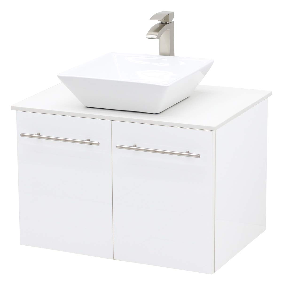White Floating Vanity Set 36