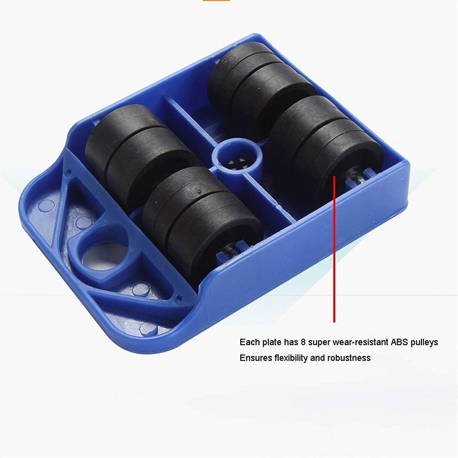 SEFAX Furniture Moving Rollers - Heavy Duty Furniture Sliders with Non-Slip Handle | 150kg Load Capacity per Wheel | Home & Office Relocation Tools | Perfect for Moving Couches, Refrigerators & Heavy Furniture
