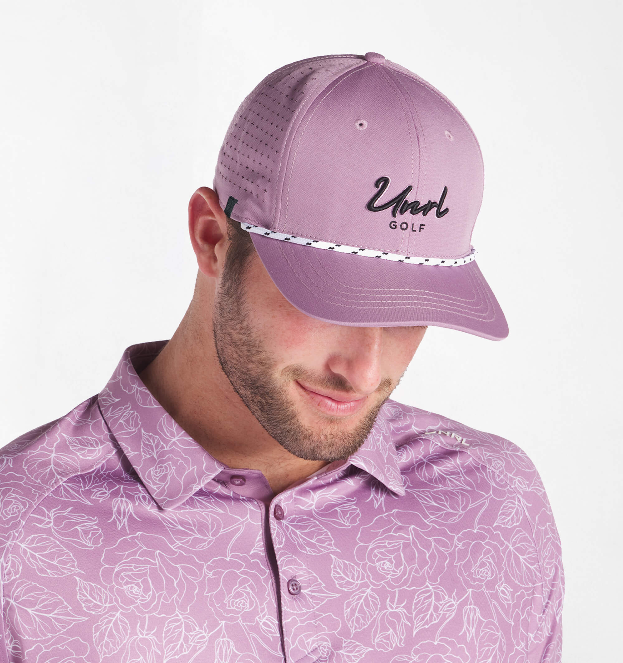 UNRL Golf Rope Script Snapback Hat - Mid Pro Adjustable Baseball Cap for Men & Women - Perfect for Golf, Casual Wear & Outdoor Sports