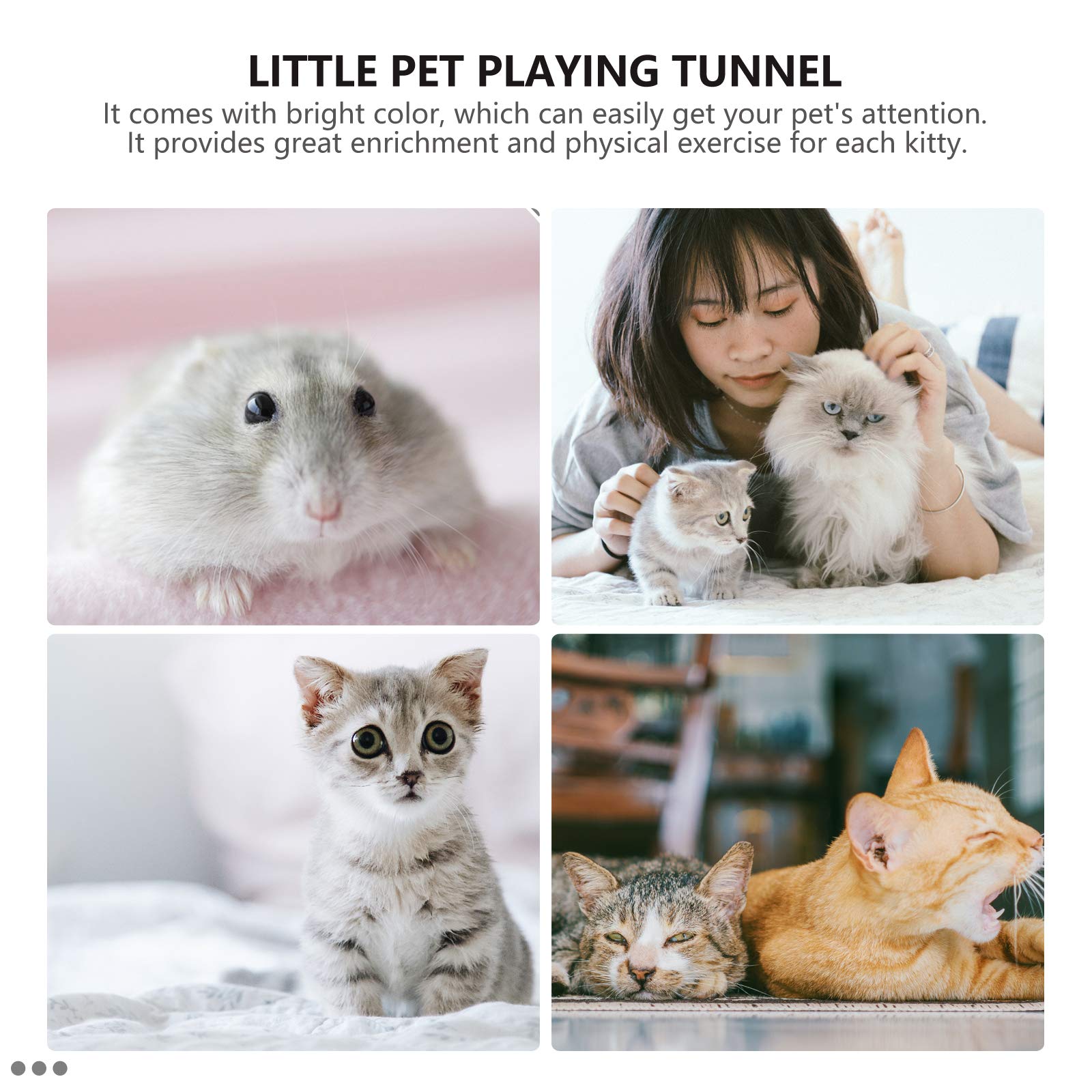 ULTECHNOVO White Cat Tunnel - Soft Polyester Pet Play Tube for Indoor Cats - Fun Hideaway & Exercise Toy for Kittens & Adult Cats (Perfect for Playtime, Napping & Exercise)