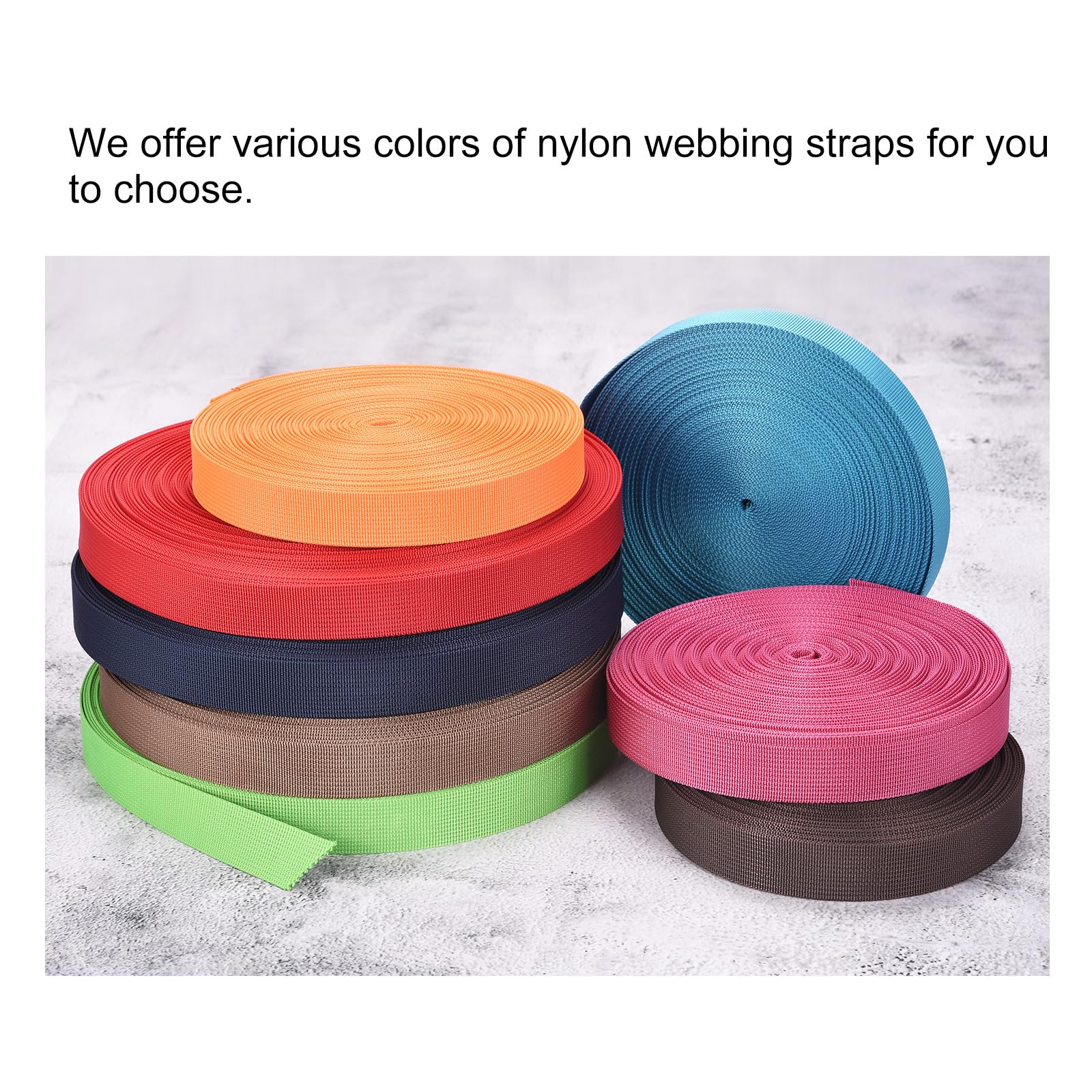 MeccaniXity 1 Inch Nylon Webbing Strap - 10 Yards Champagne Color for DIY Repair, Backpack Straps, Luggage Rack & Craft Projects | Heavy Duty Fabric Belt for Outdoor Gear, Pet Collars & Home Improvement