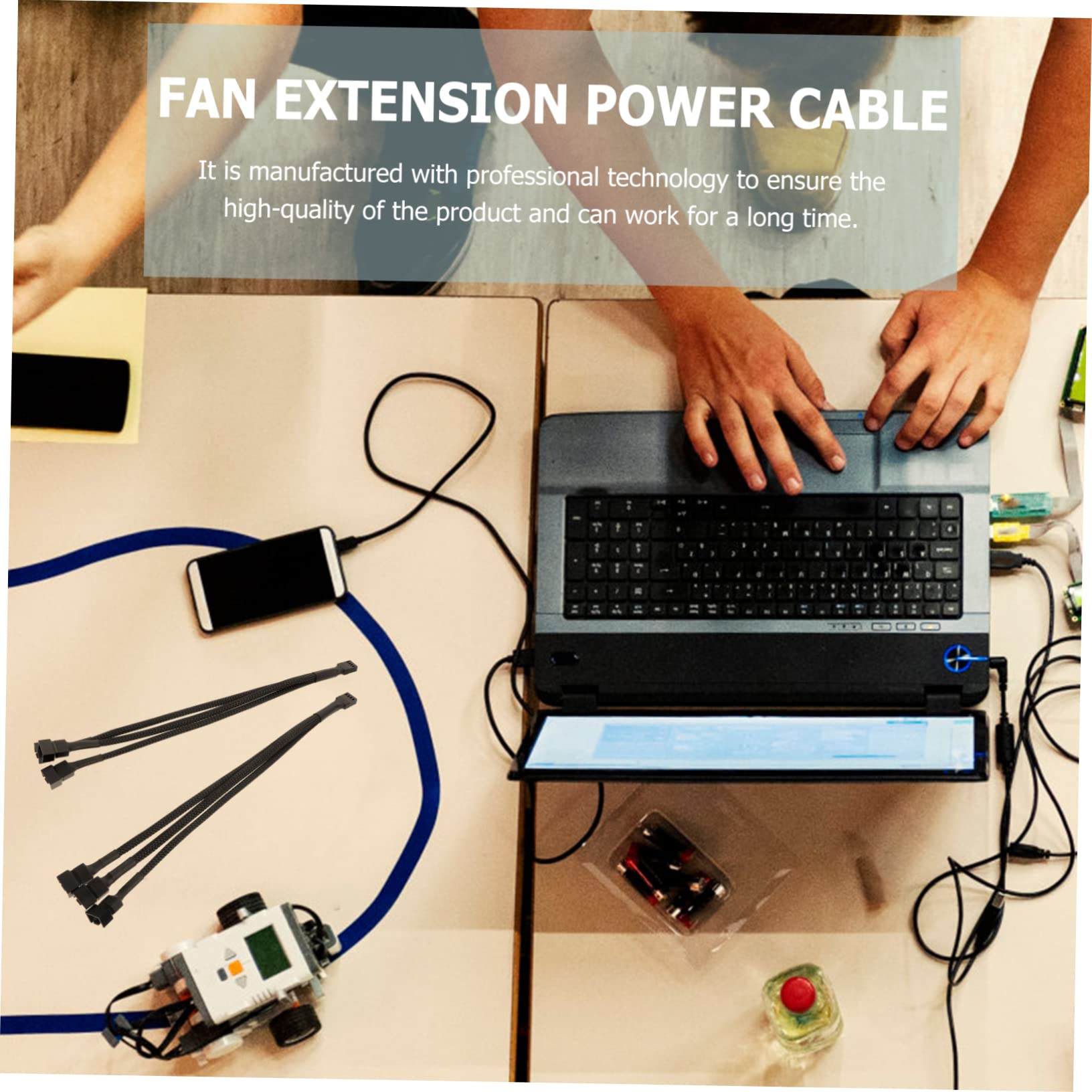 Jojofuny 3-Way PWM Fan Splitter - Cooling Fan Extension for PC Builds